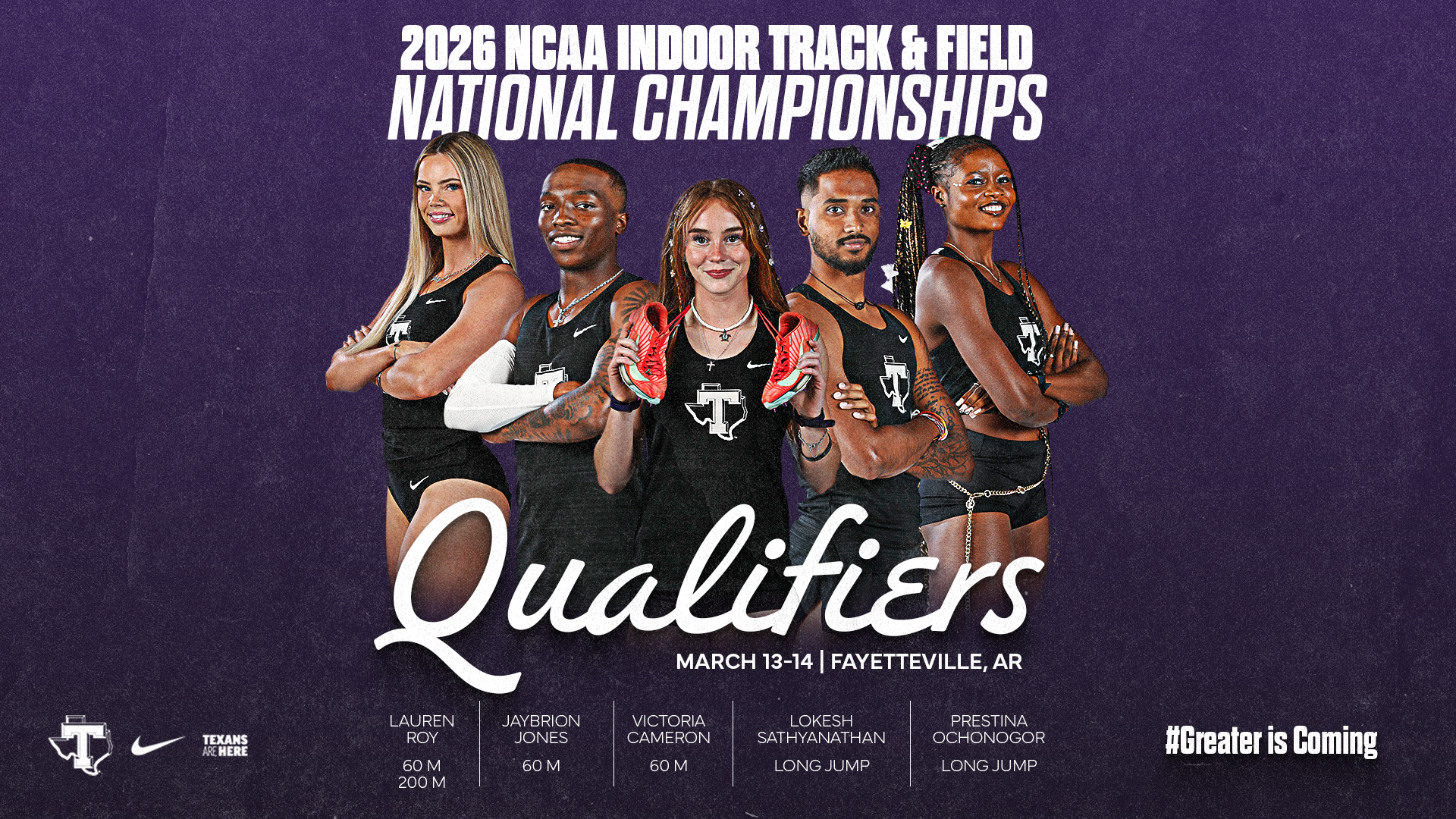 Tarleton State Track and Fiel Qualifiers graphic