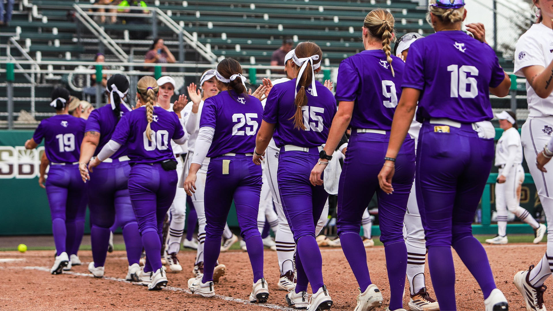 Texan Softball after loss to No. 15 Texas A&M.