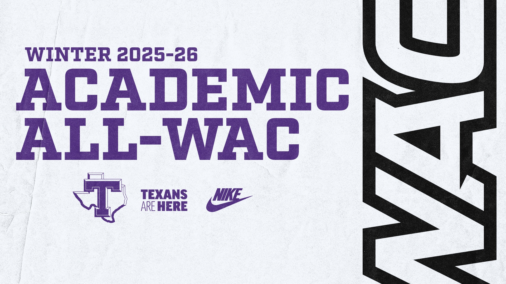 Tarleton State's Academic All-WAC 2025-26 Winter Honorees Were Announced on April 16, 2026