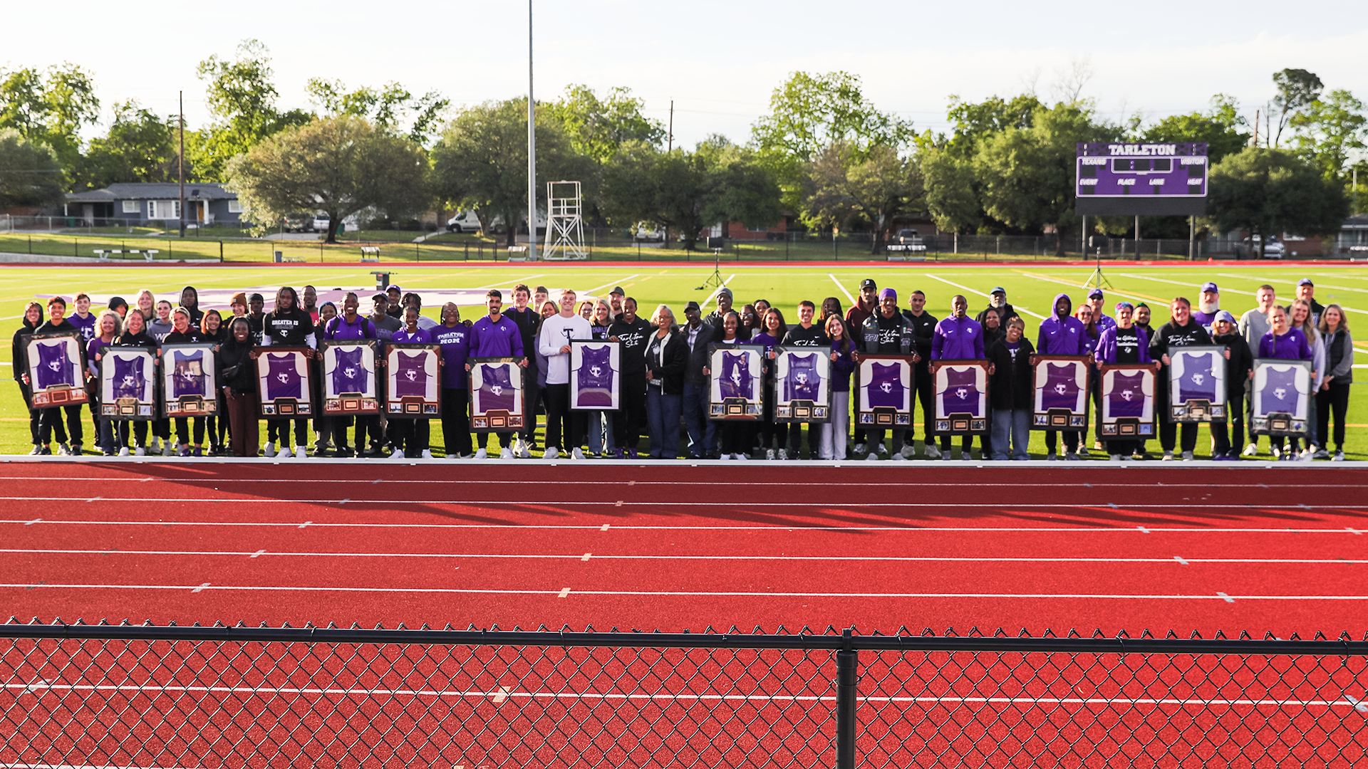 Tarleton State Track and Field Seniors group photo