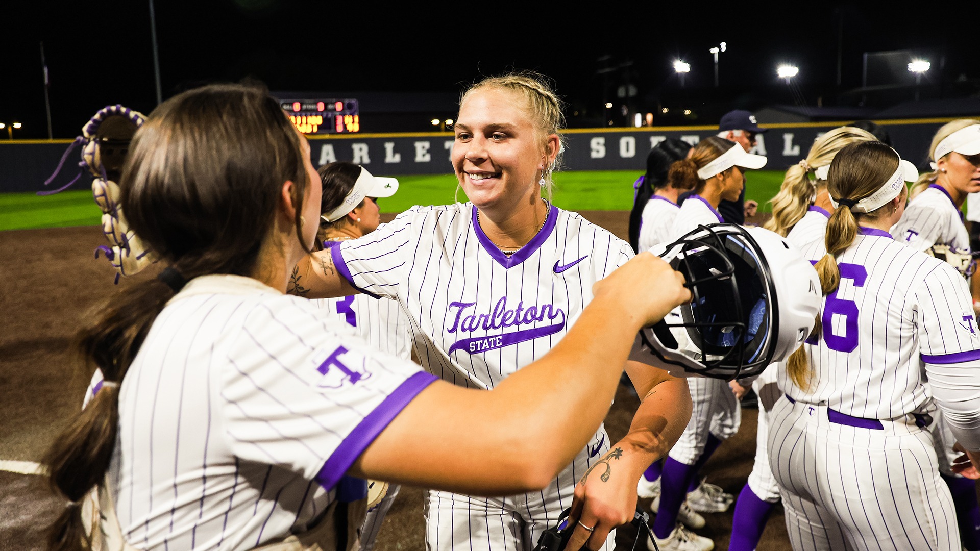 Shelby Schultz after her win against Utah Tech.