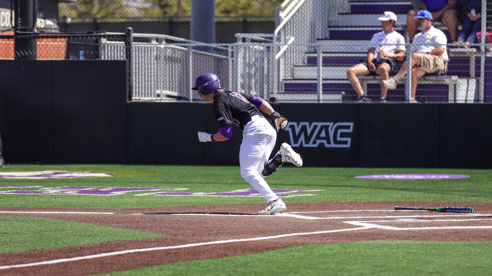 Slade McCloud at bat for the Texans. 