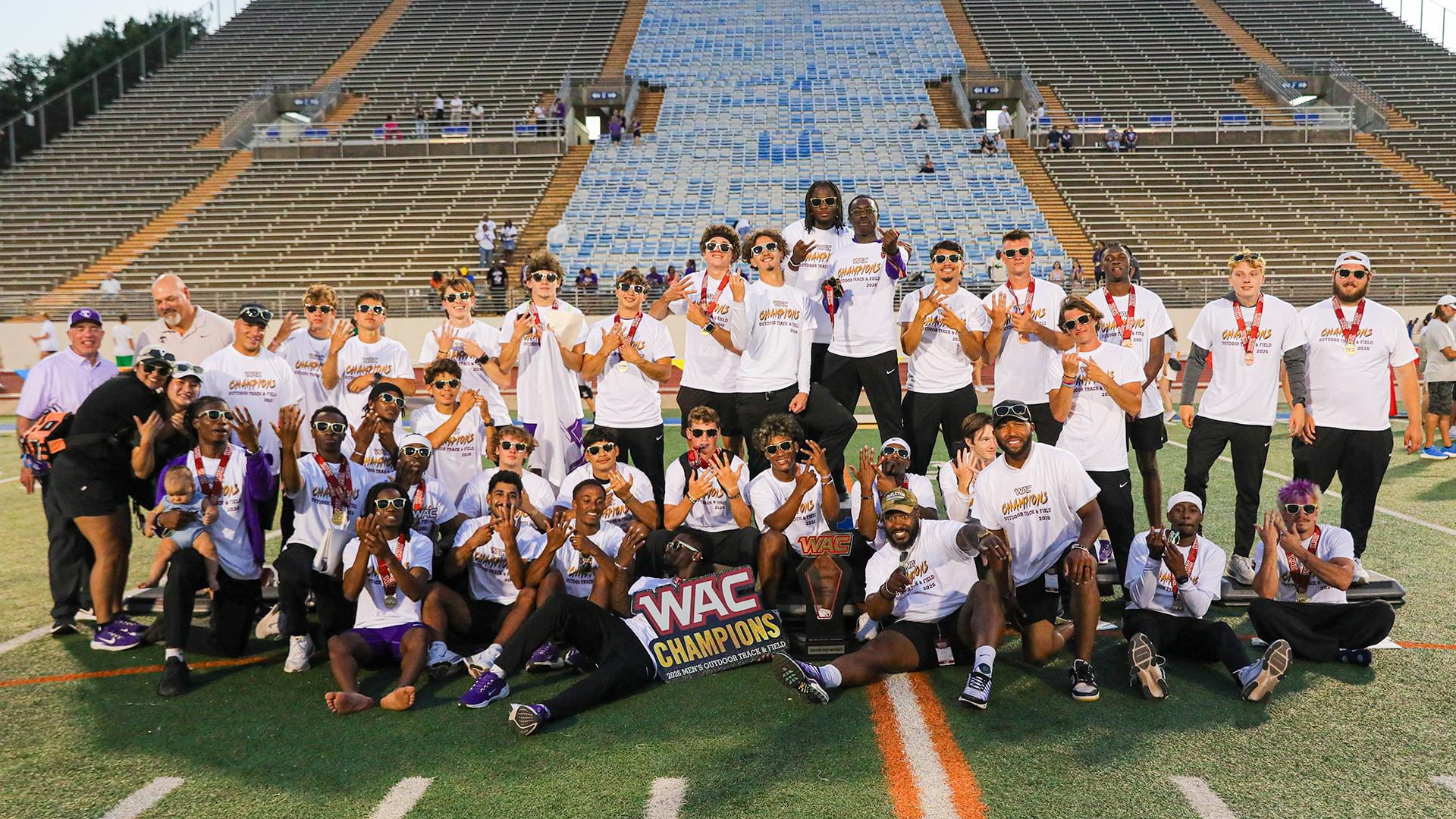 Tarleton State Men's Track and Field WAC Champions team photo