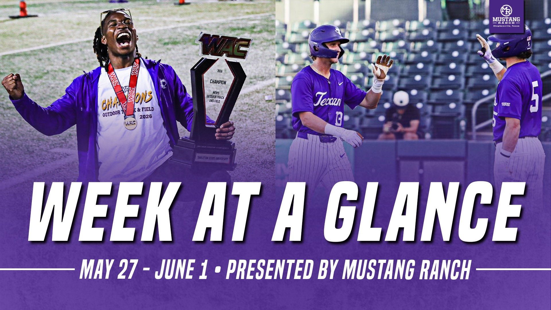 Tarleton State Athletics Week at a Glance May 27, 2026
