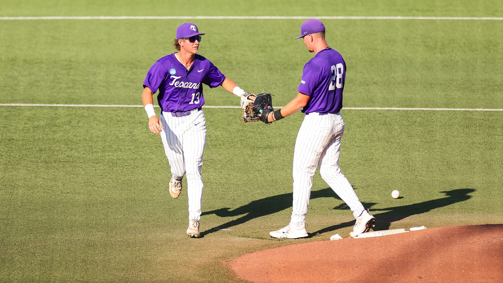 Tarleton State Baseball's Cage McCloud and Cort Lowry During the Texans' Win Against UC Santa Barbara on May 29, 2026