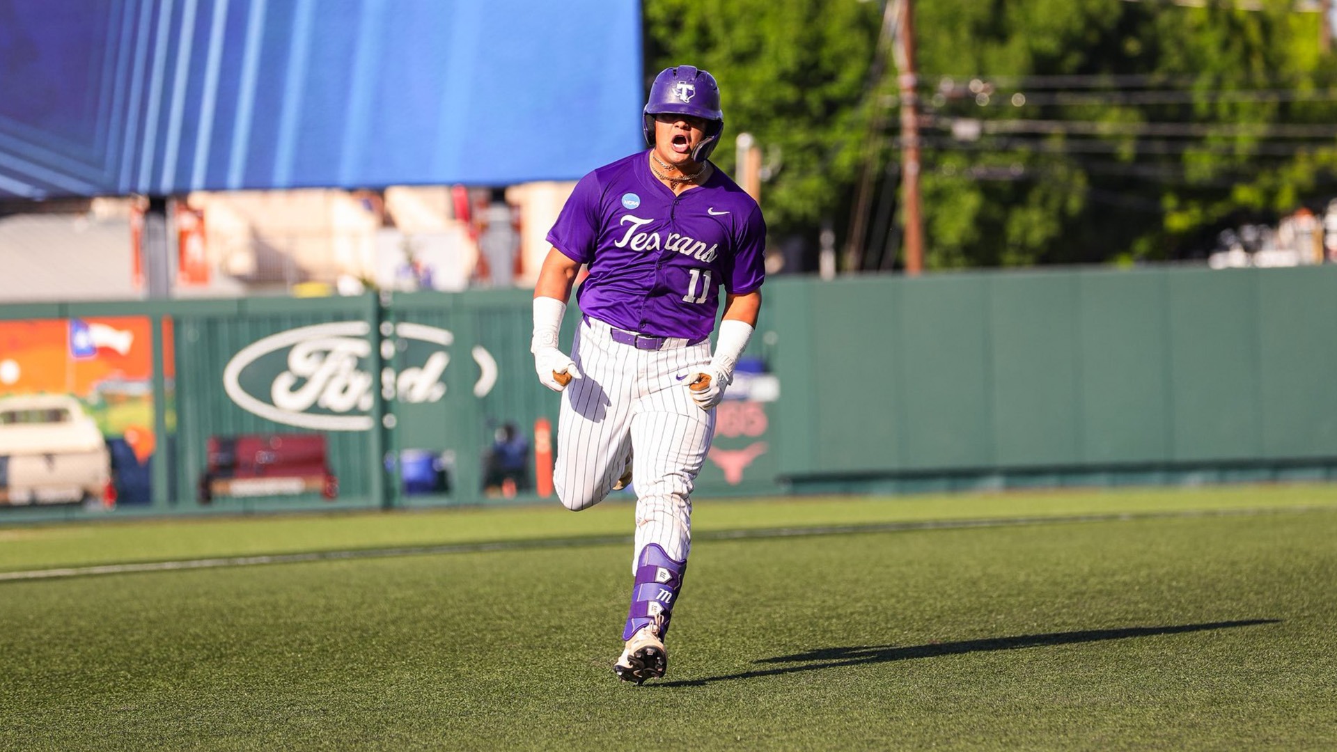 Sergio Guerra Celebrates a Home Run During Tarleton State's NCAA Regional Win Against UC Santa Barbara on May 29, 2026