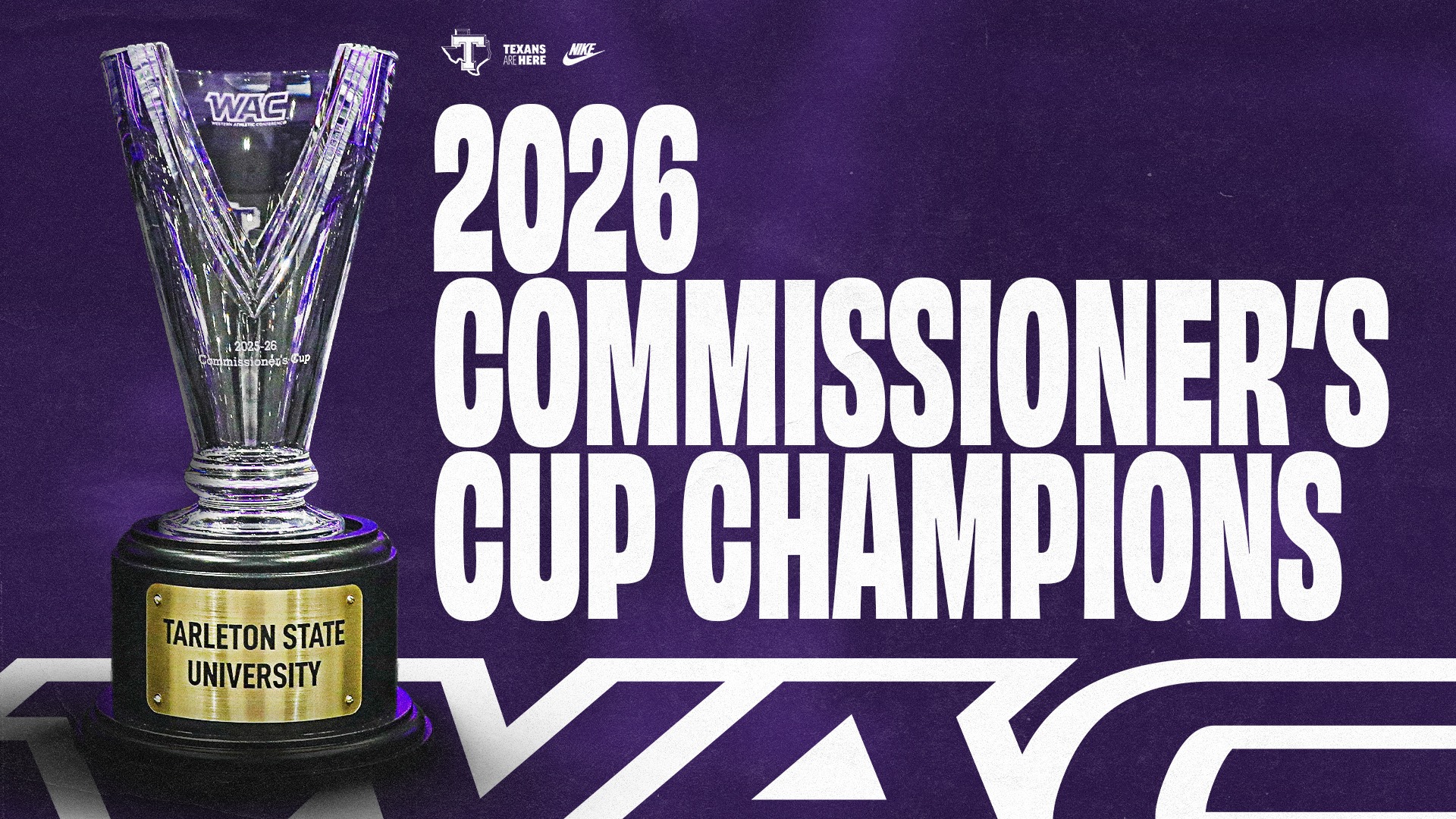 Tarleton State Was Named the WAC Commissioner's Cup Champions on June 15, 2026 (1920x1080)