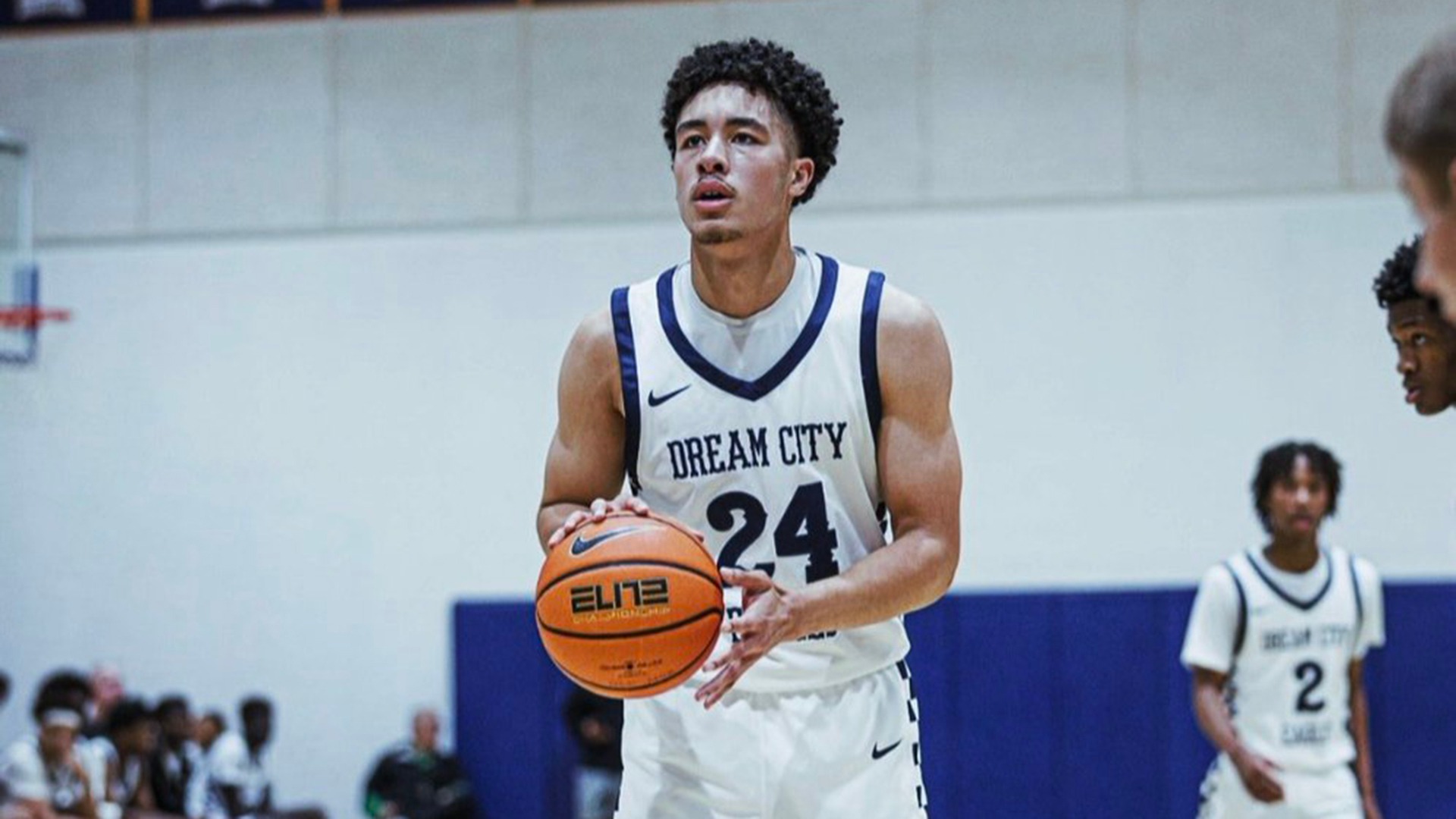 Caeden Hutcherson shooting a free throw for Dream City Christian