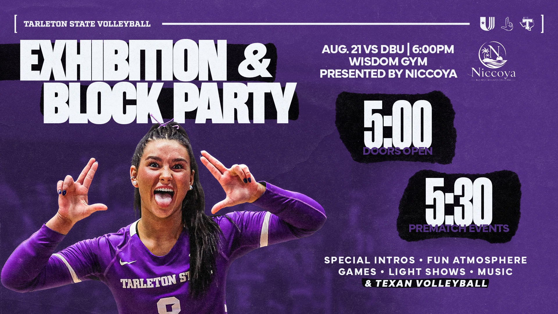 Tarleton State Volleyball will Host its Annual Block Party on Aug. 21, 2026