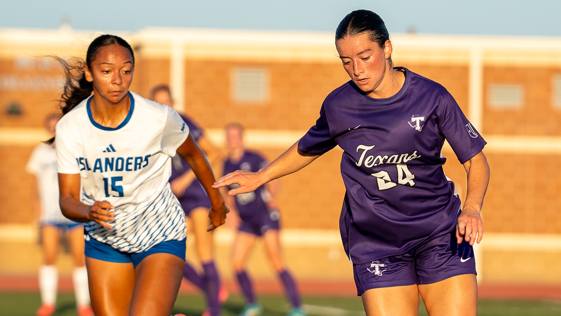 Isa Bergeron-Prejean Plays the Ball for Tarleton State at Texas A&M-Corpus Christi on Aug. 12, 2026