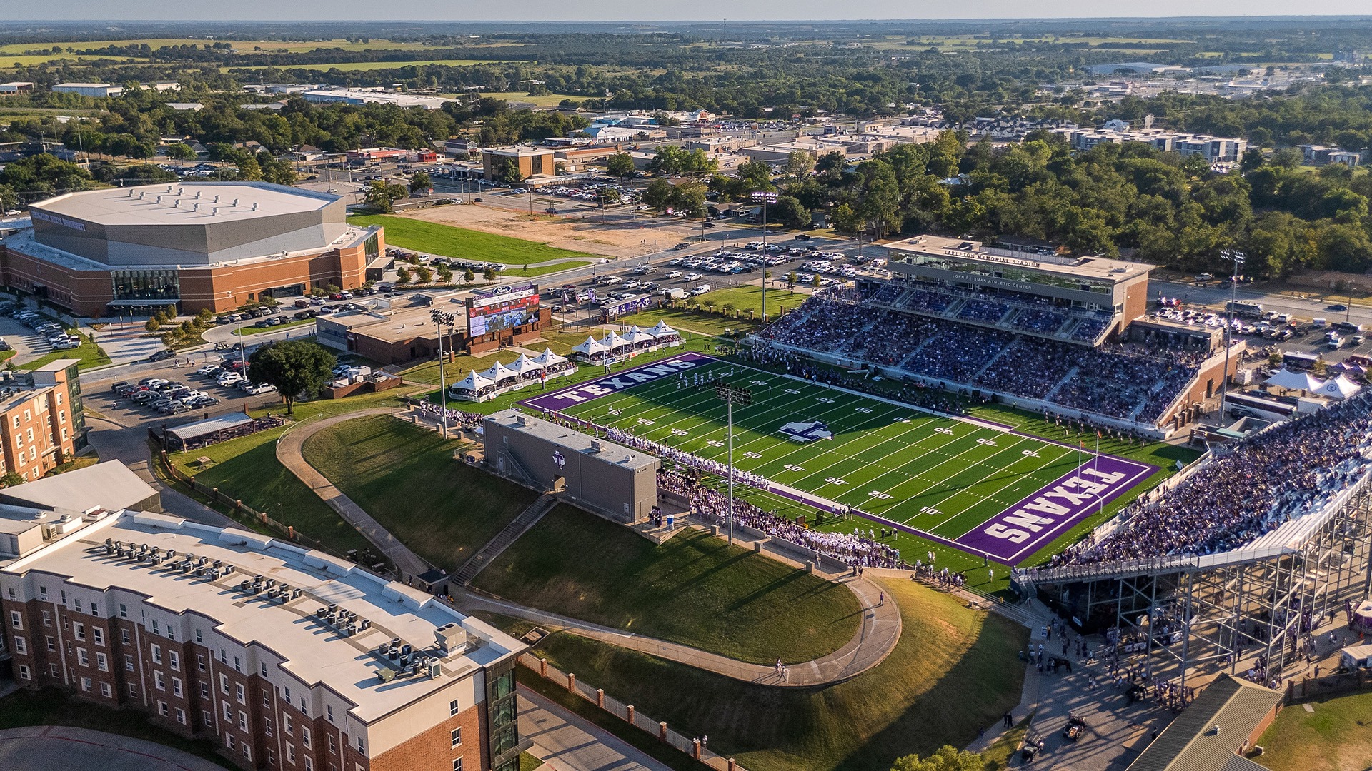Tarleton State Memorial Stadium and EECU Center (Photo Used Aug. 13, 2026)