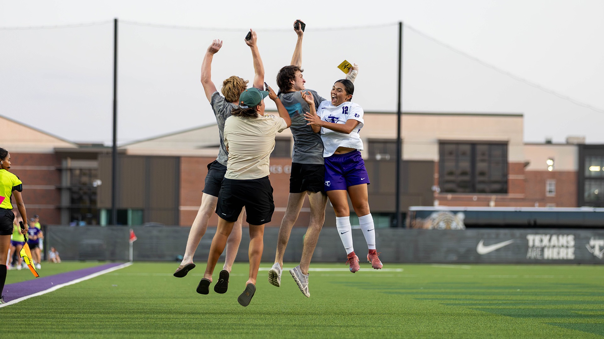 Jessica Baires Celebrates with Greek Life Members in Tarleton State's Win vs. Texas Southern on Sept. 17, 2026