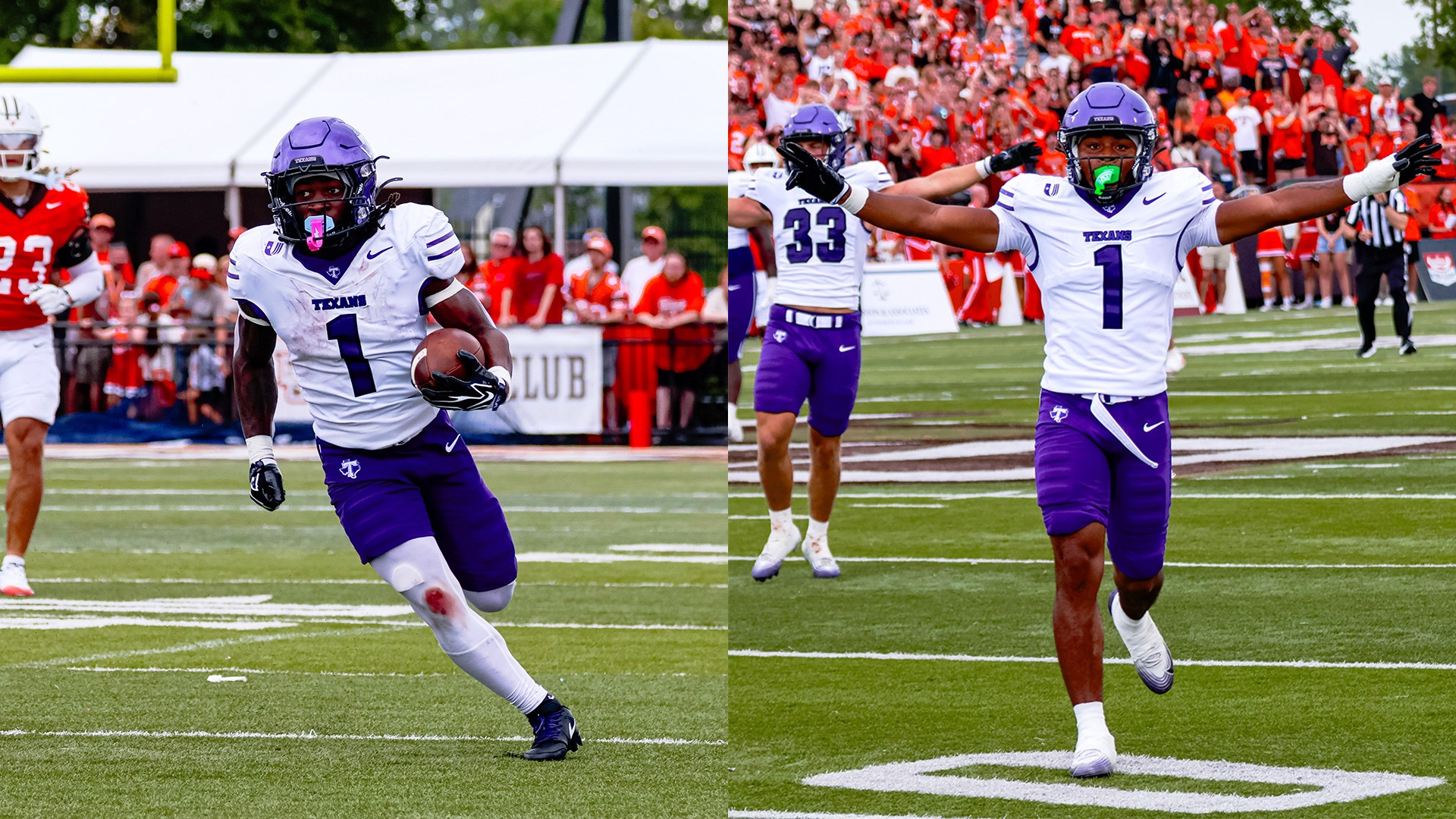 Tarleton State Football's Tylan Hines and Jadan Aubert (Sept. 7, 2026)