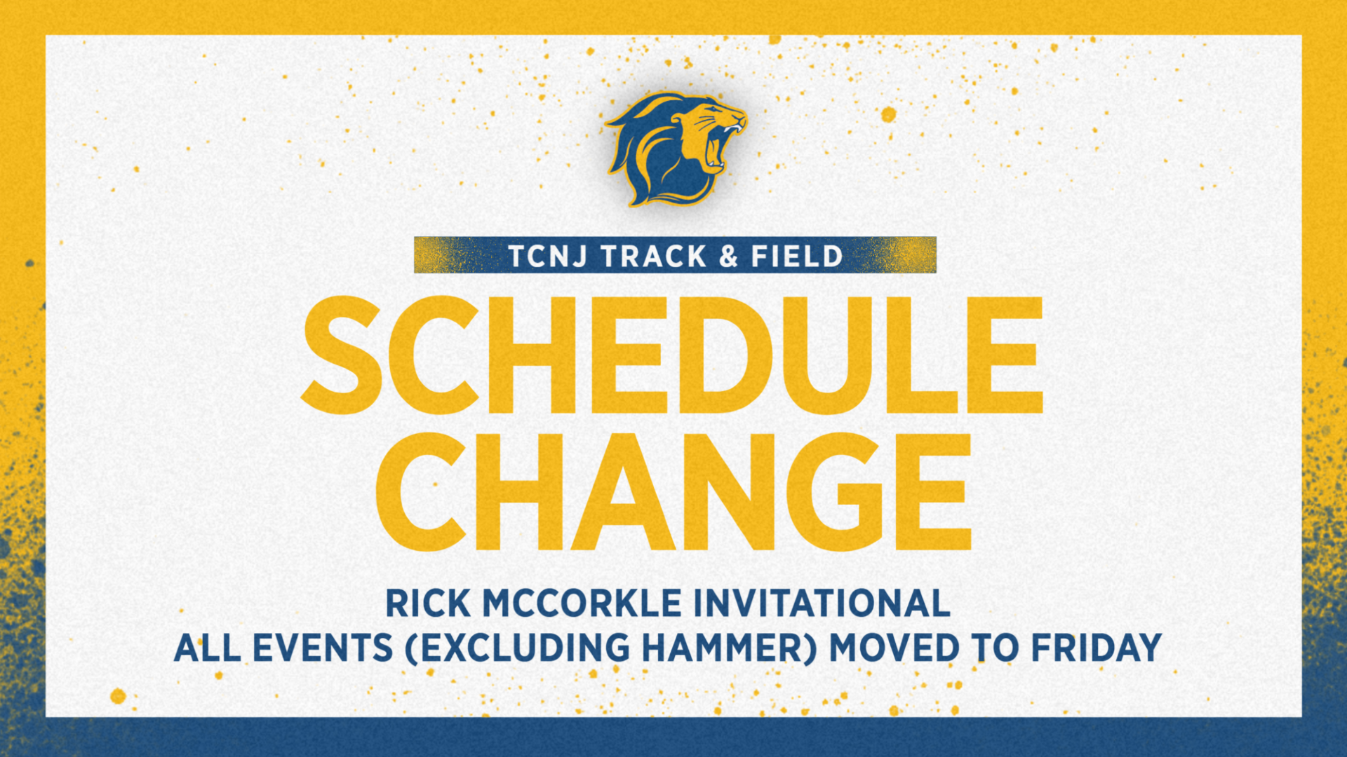 T&F Schedule Change