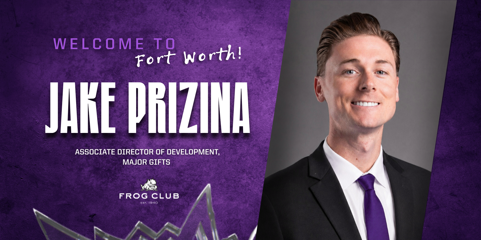 TCU Frog Club Welcomes Jake Prizina as Associate Director of Development – Major Gifts