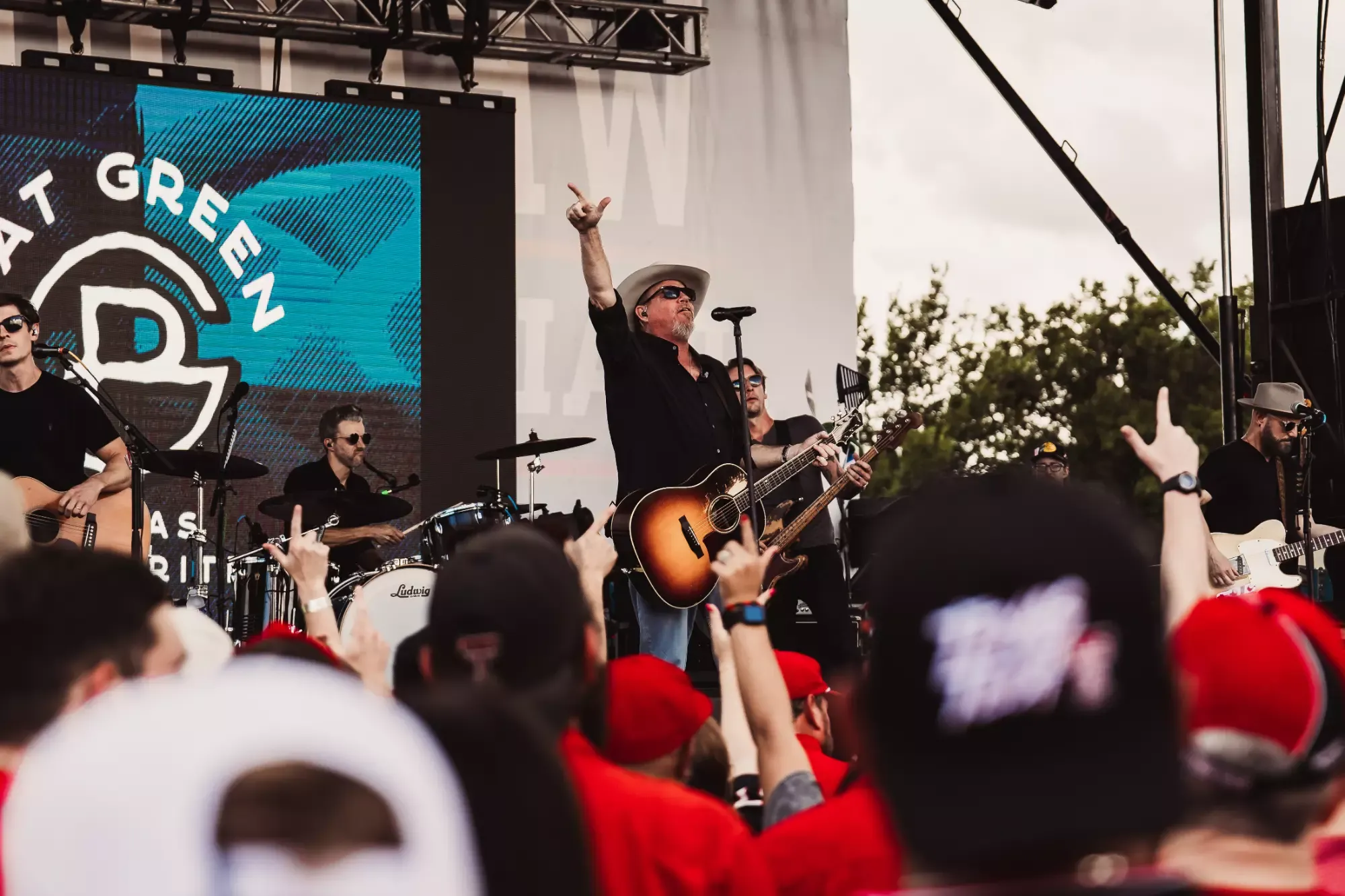 Pat Green performs during Raider Alley.