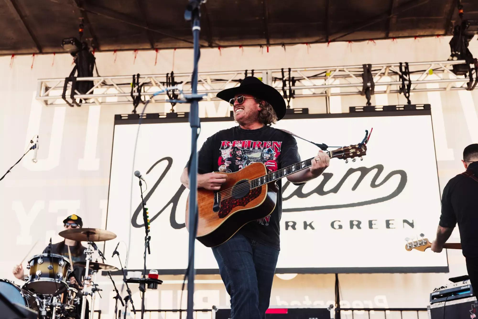 William Clark Green performs during a Raider Alley concert.