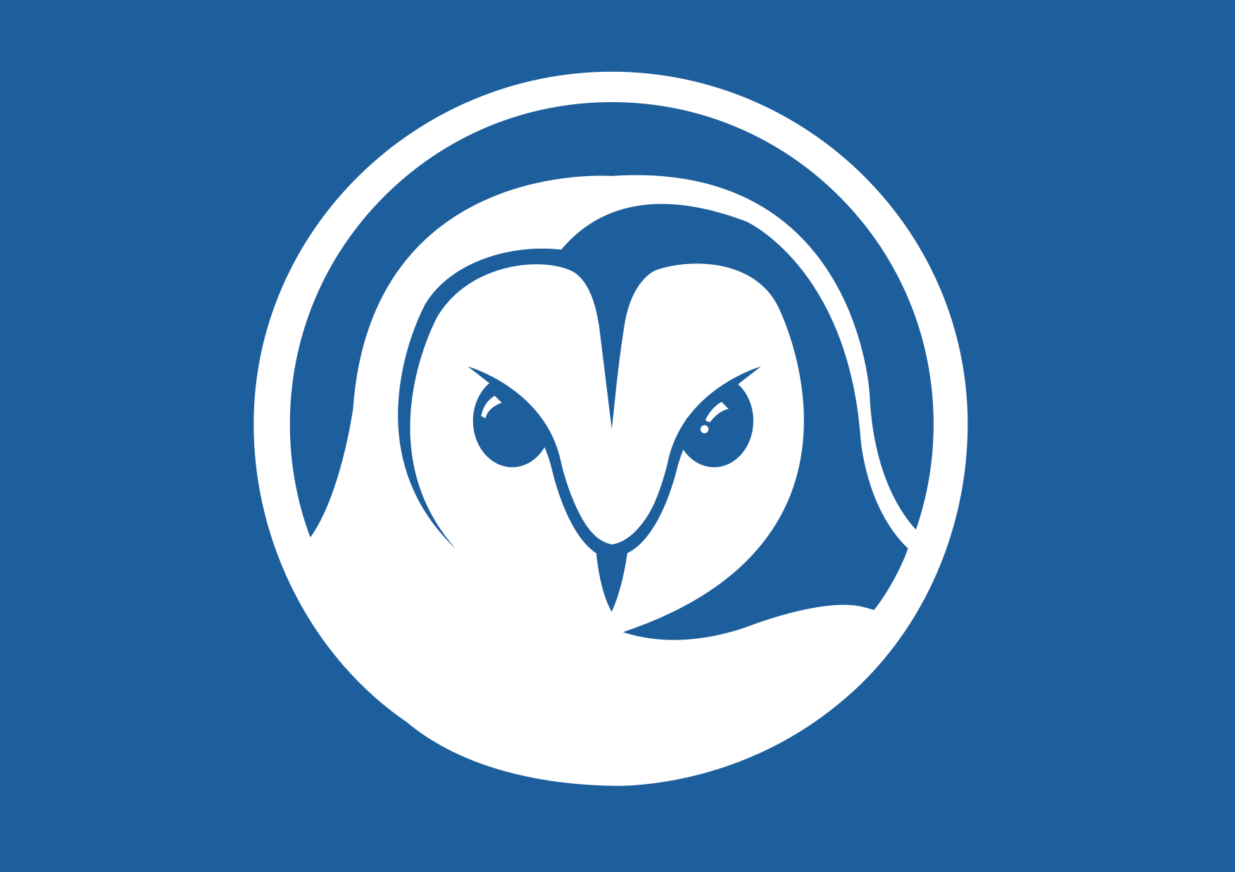 Thaden Owl Blue Background