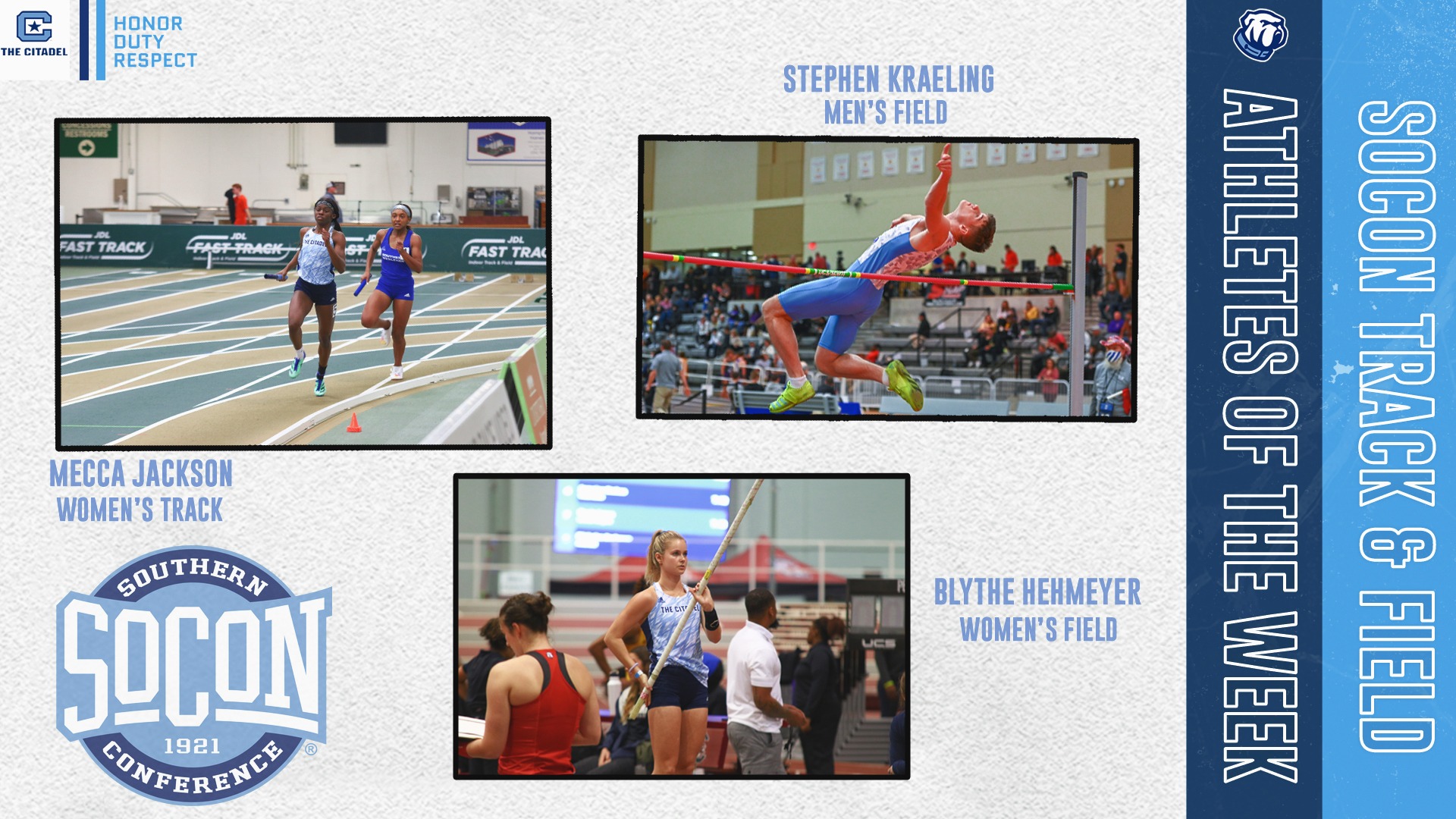 Bulldogs Earn Triple Honors as Track and Field Athletes of the Week