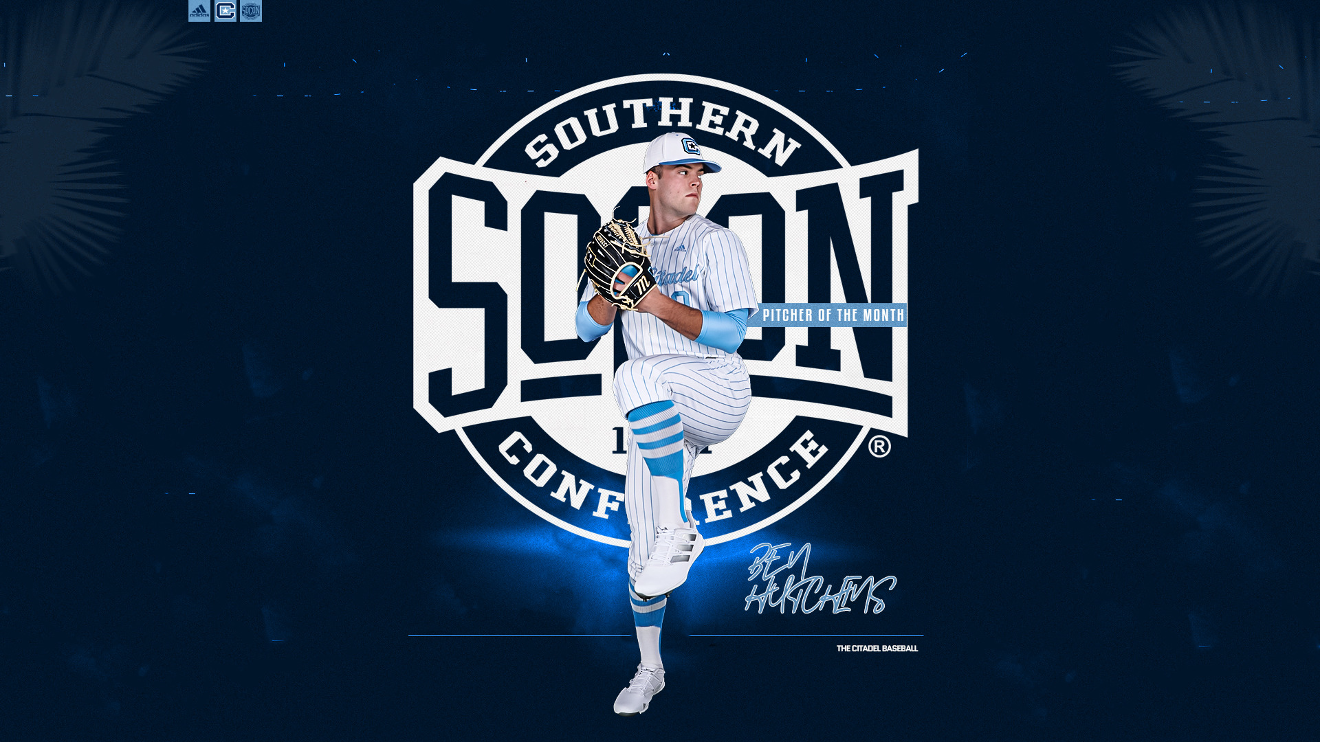 Hutchins Named SoCon Pitcher of the Month The Citadel Athletics