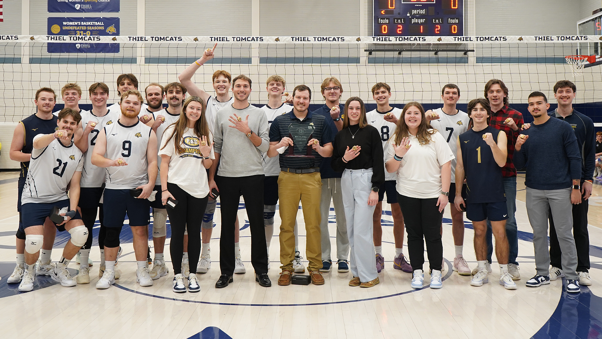 2025 PAC Champs Ring Ceremony Team Pic Players and Coaches