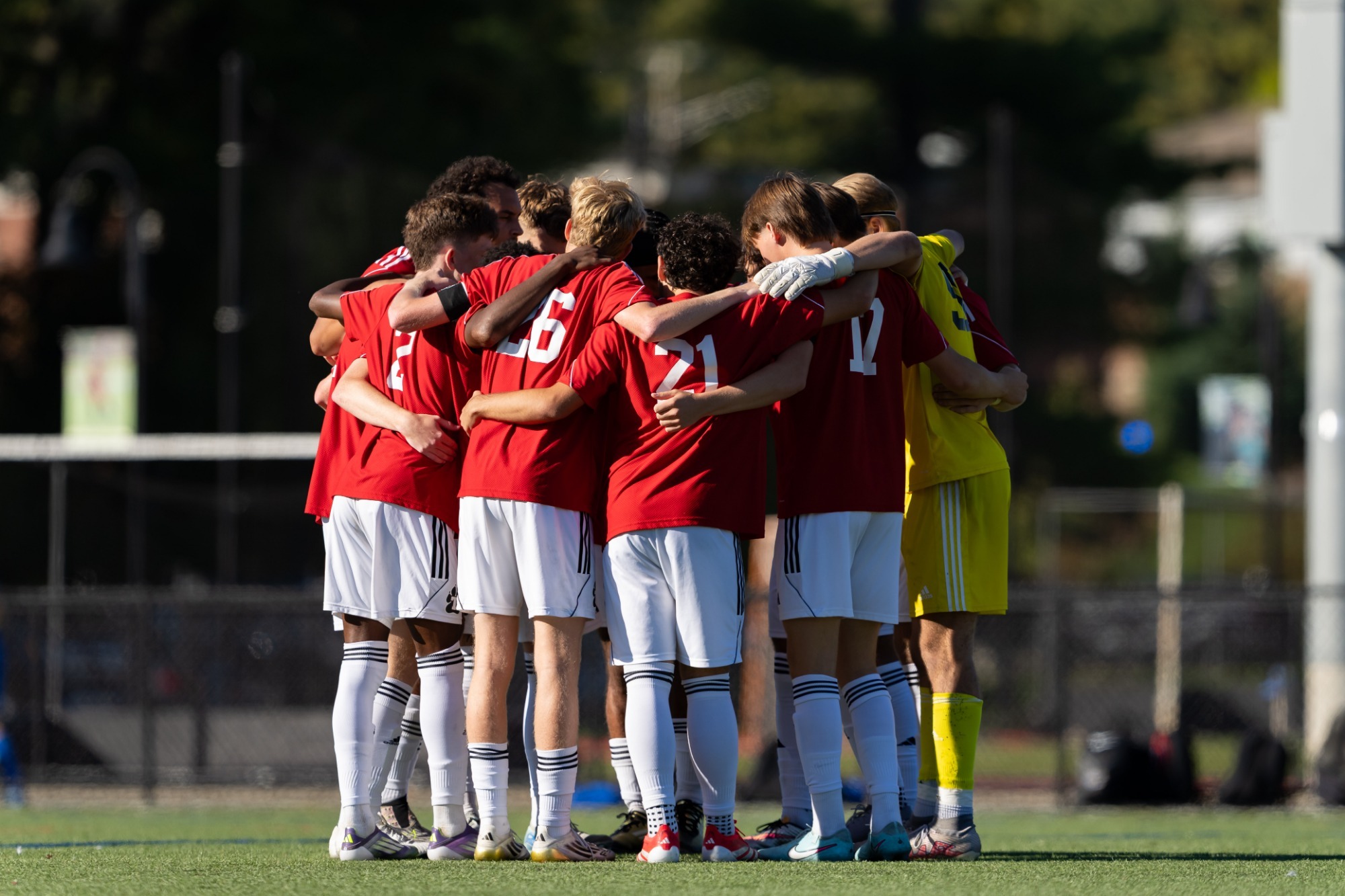 Men's Soccer Huddle