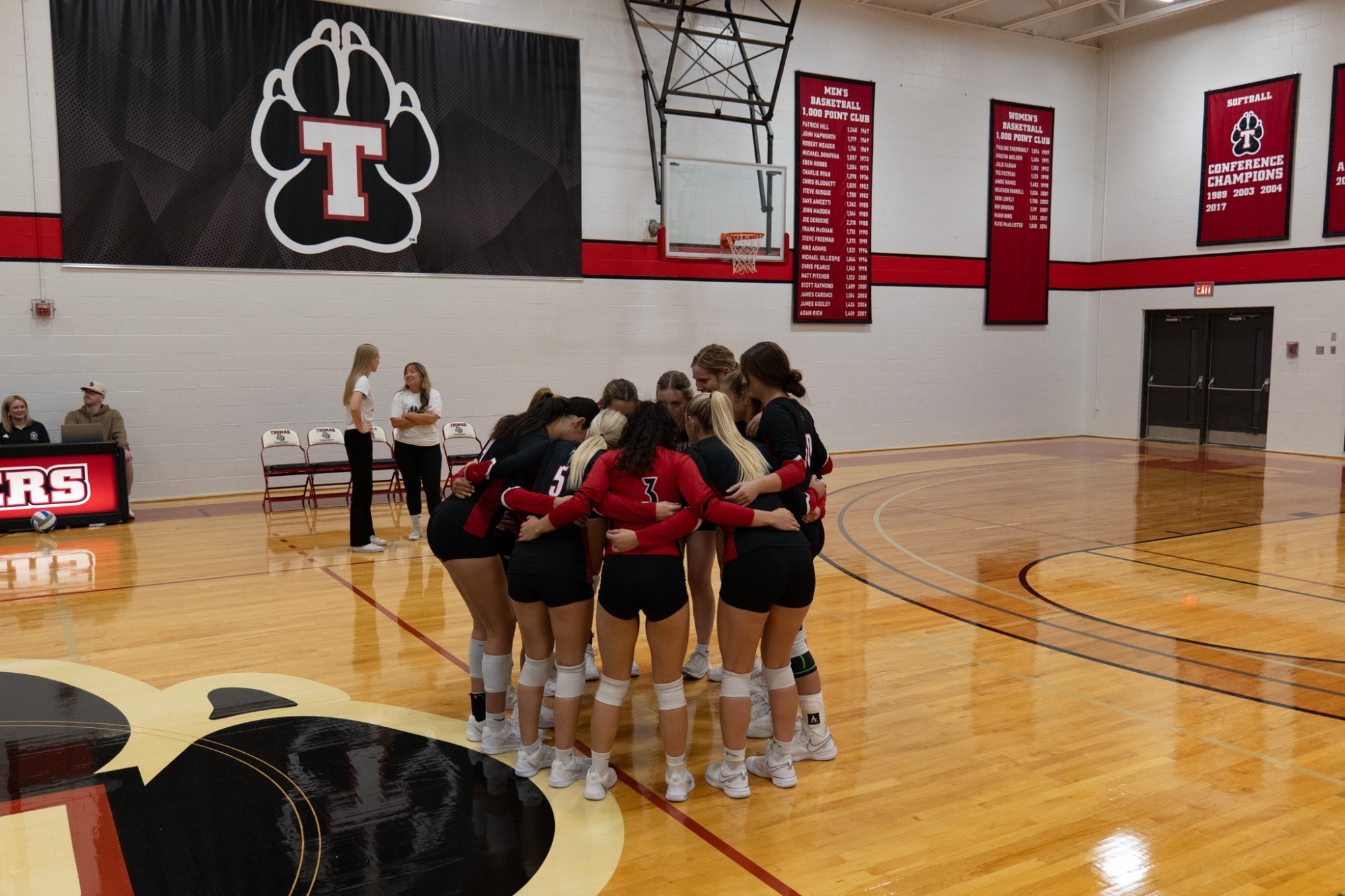 Women's Volleyball Team Huddle