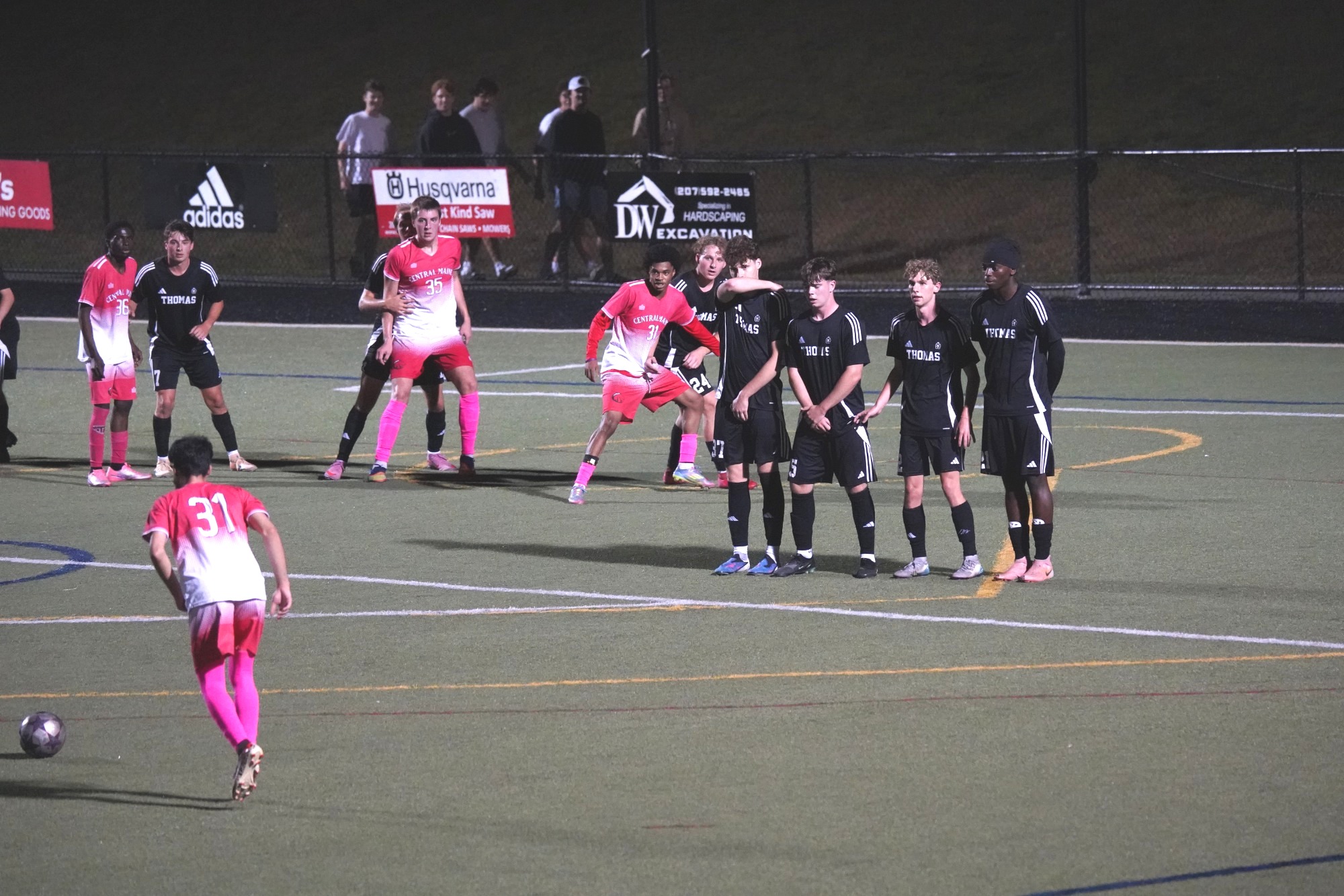Junior Varsity Men's Soccer Defensive Wall
