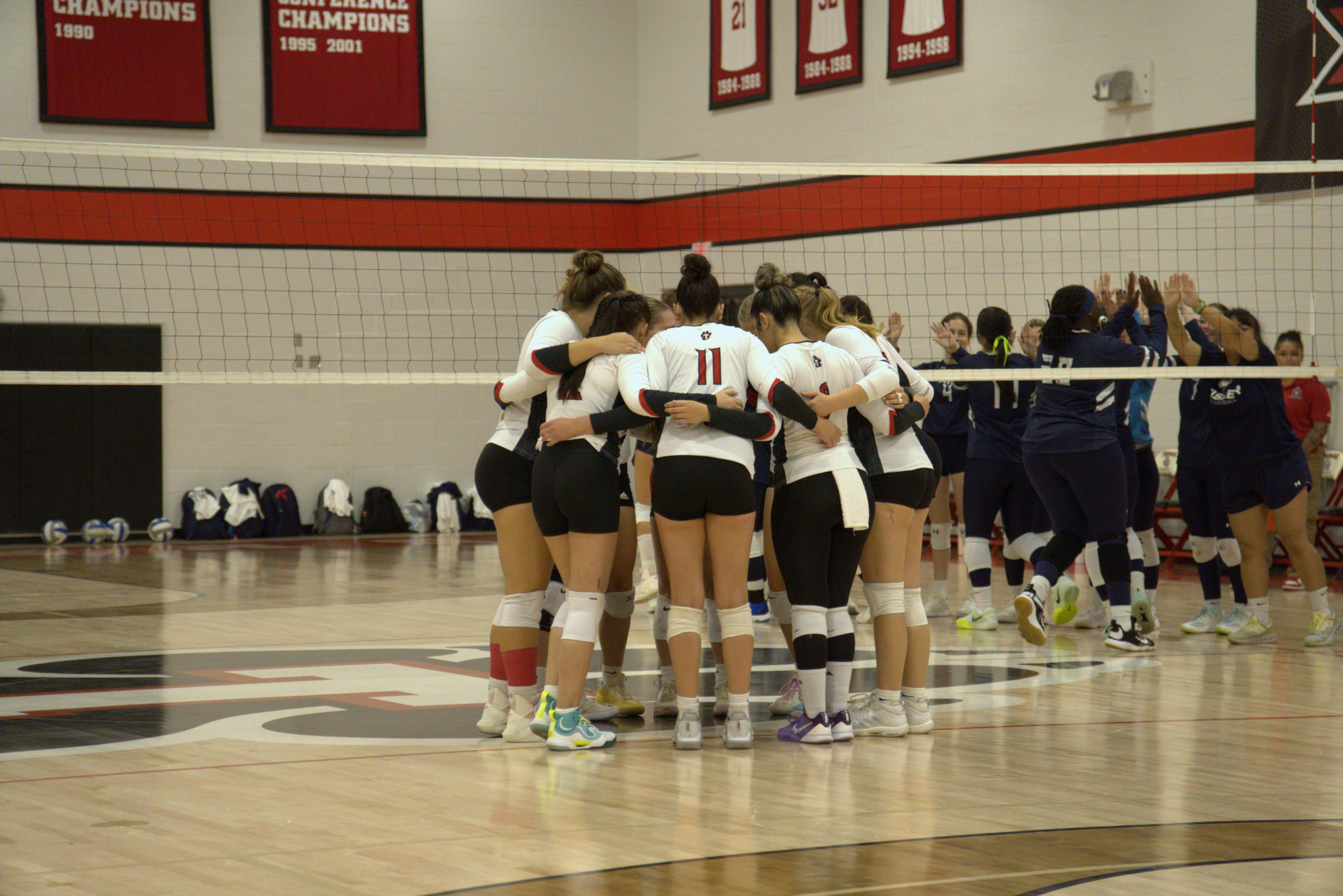 Women's Volleyball Huddle