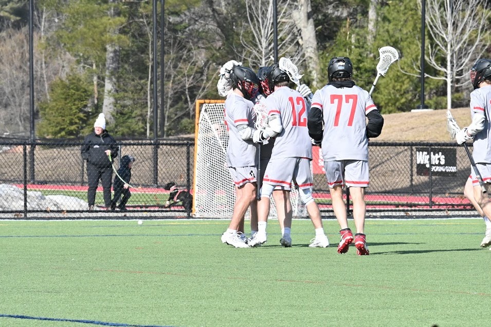 Men's Lacrosse Goal Celebration