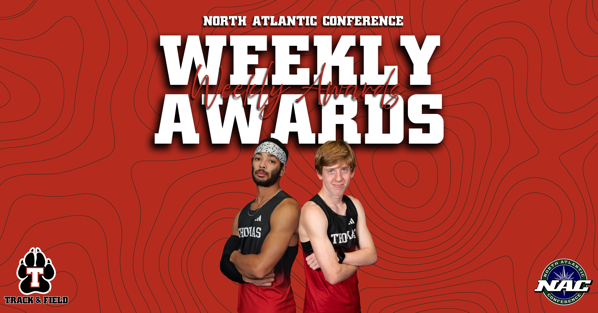 Nick Plamondon and Jeffrey Flees NAC Track & Field Weekly Awards 4/15/26