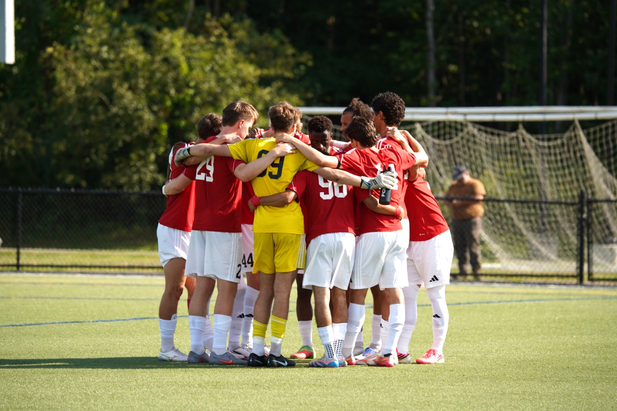 Men's Soccer Huddle