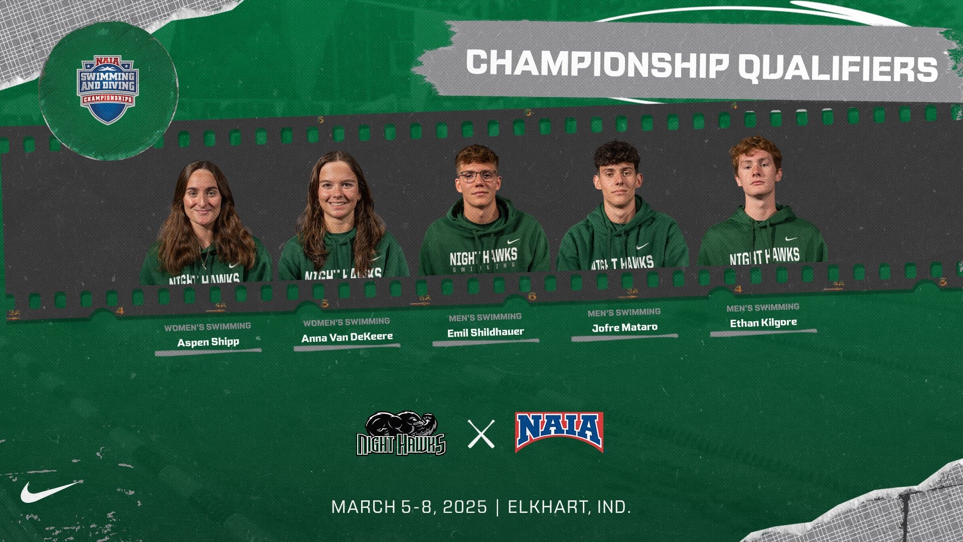 Swimming announces five qualifiers