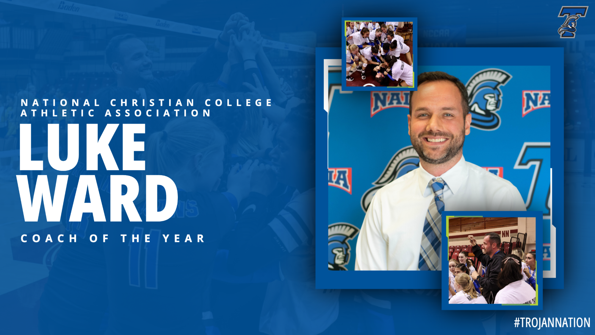 Luke Ward NCCAA Coach of the Year graphic