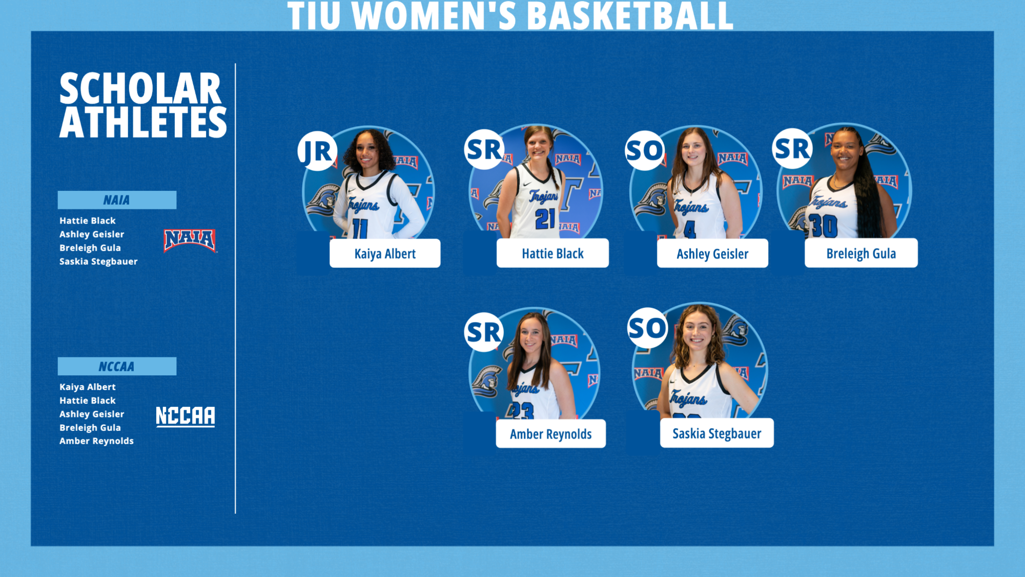 WBB NCCAA Scholar Athlete Graphic