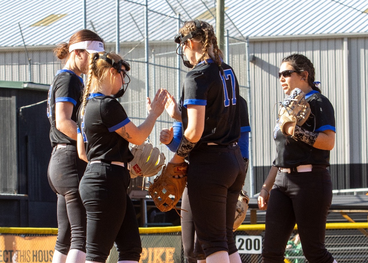 Softball Infield Huddle