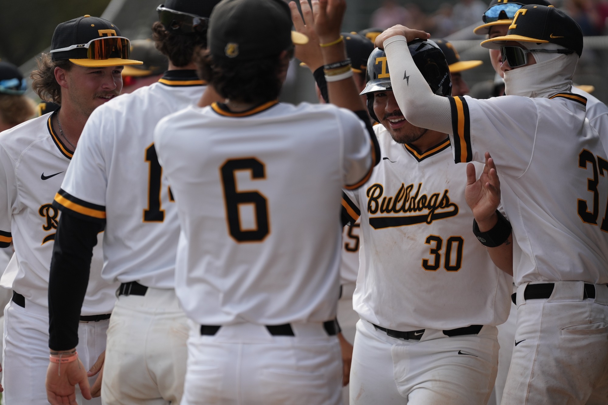 Brayden Sprencel celebrates with teammates