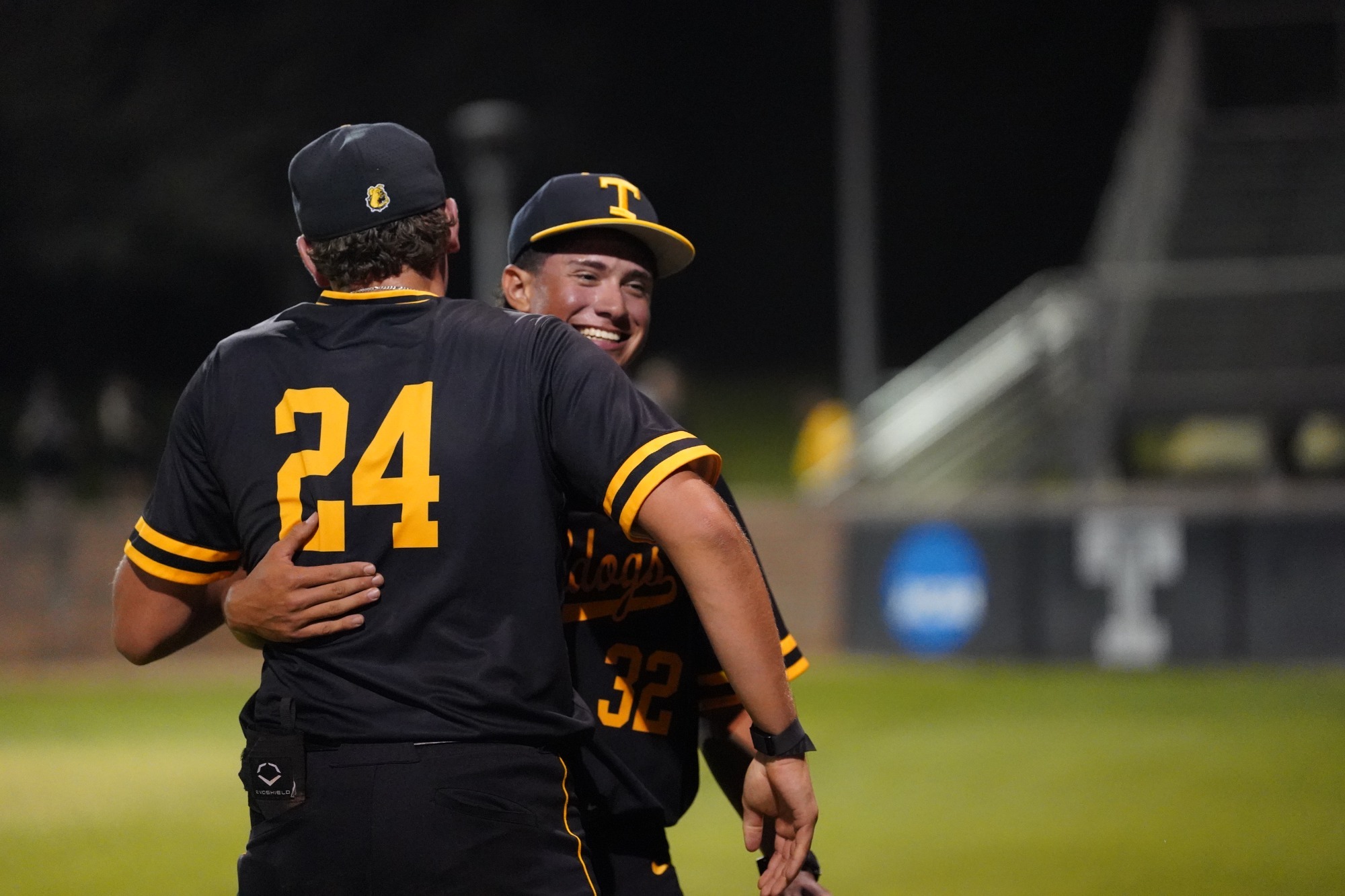 Cody Andrade hugs Adam Peavy