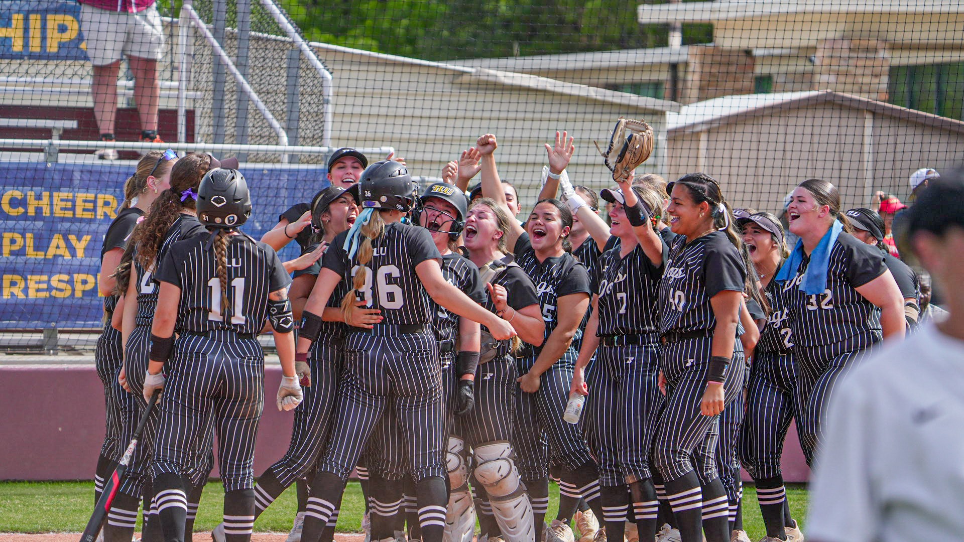 Cady Bowyer celebrates at home plate