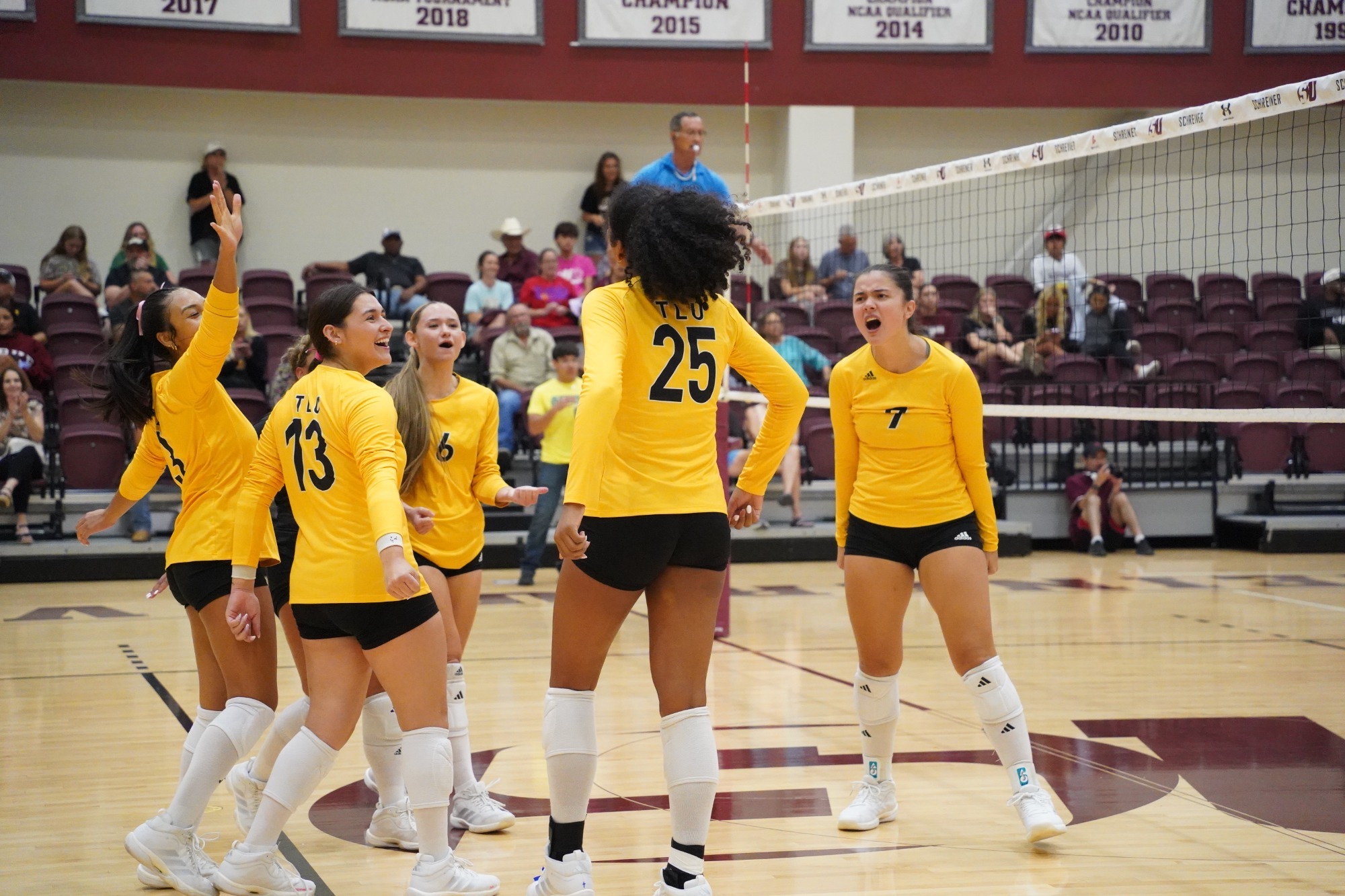 TLU VB Celebrates