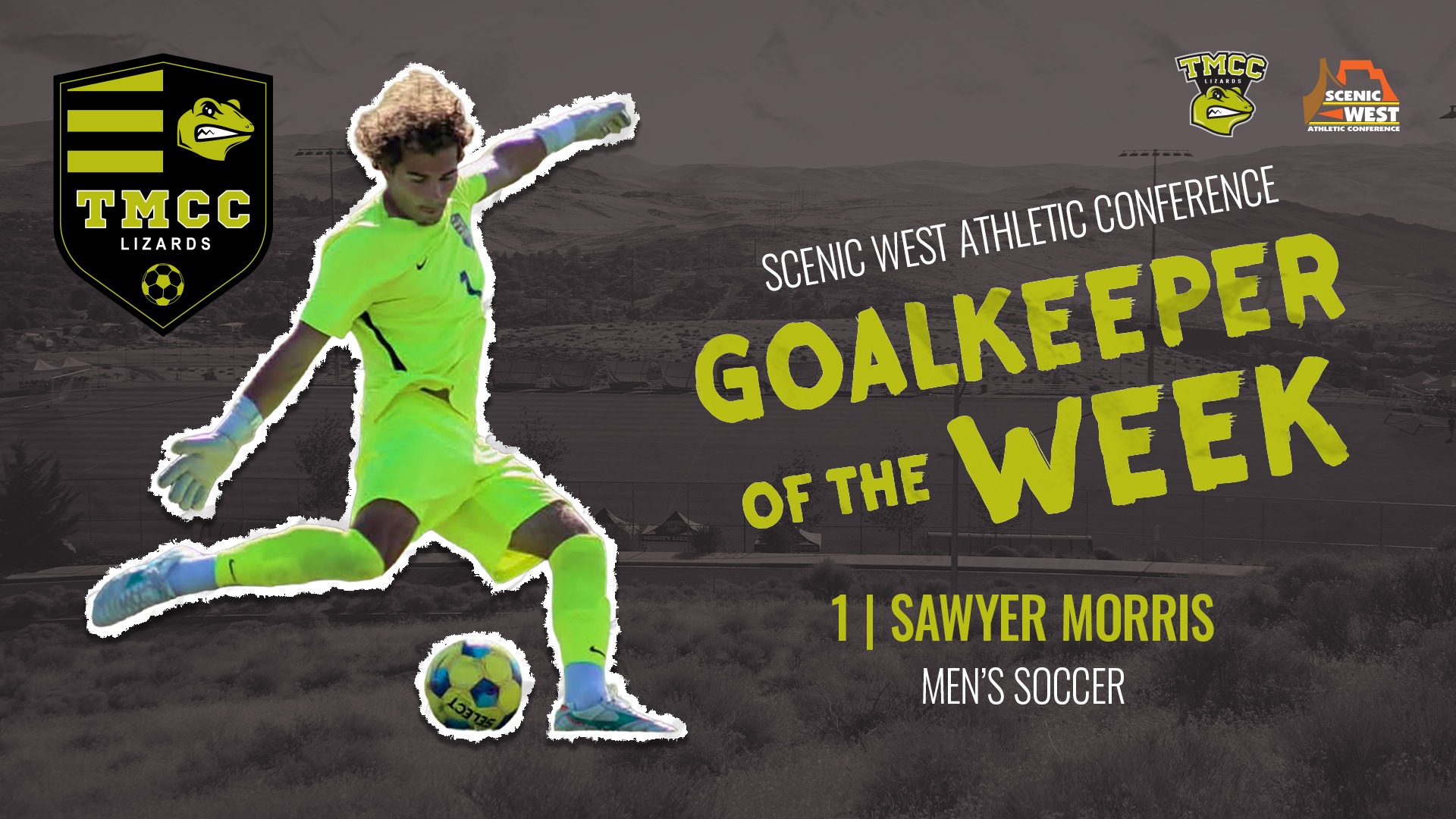 Sawyer Morris SWAC Goalkeeper of the Week
