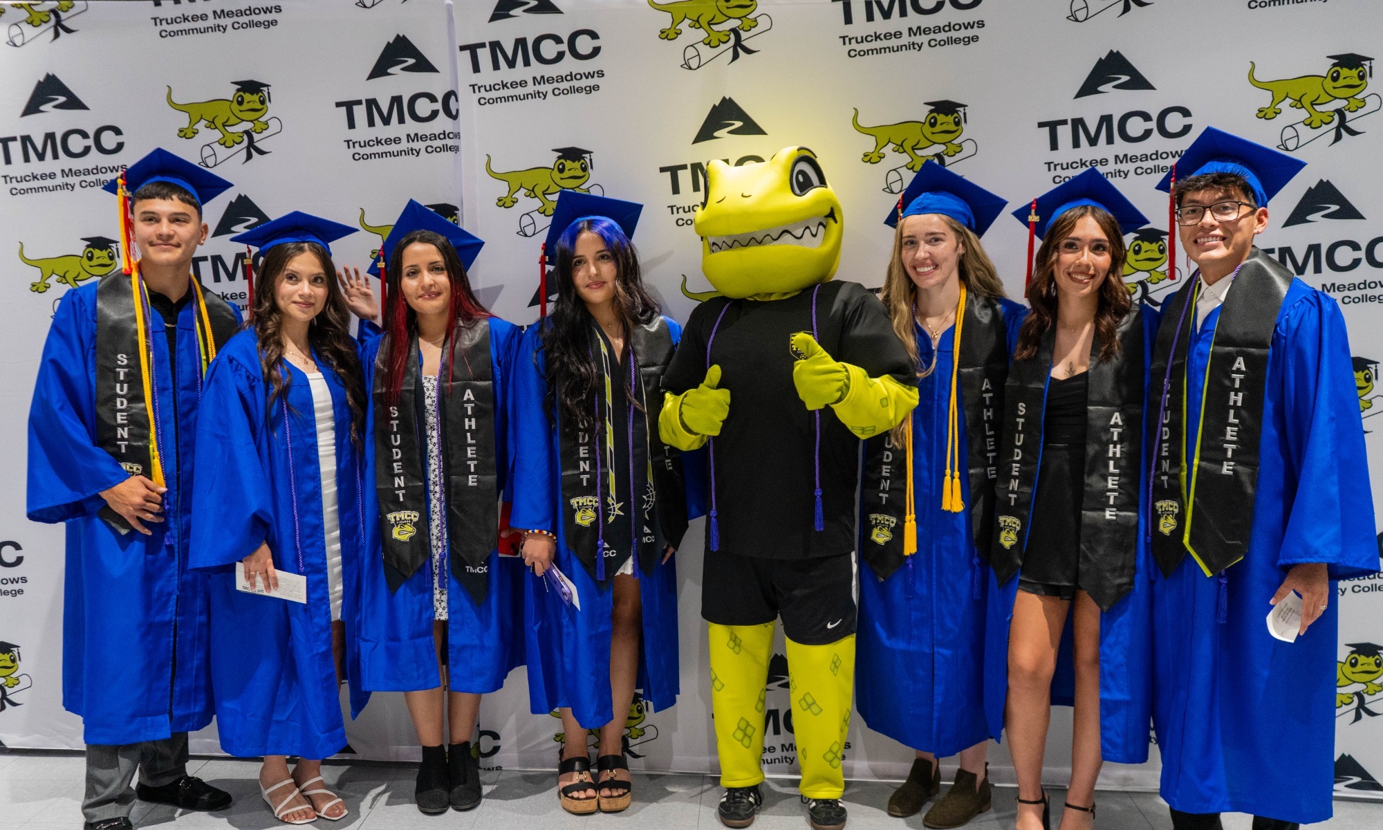 picture of Student athletes who are walking at the 2026 graduation commencement