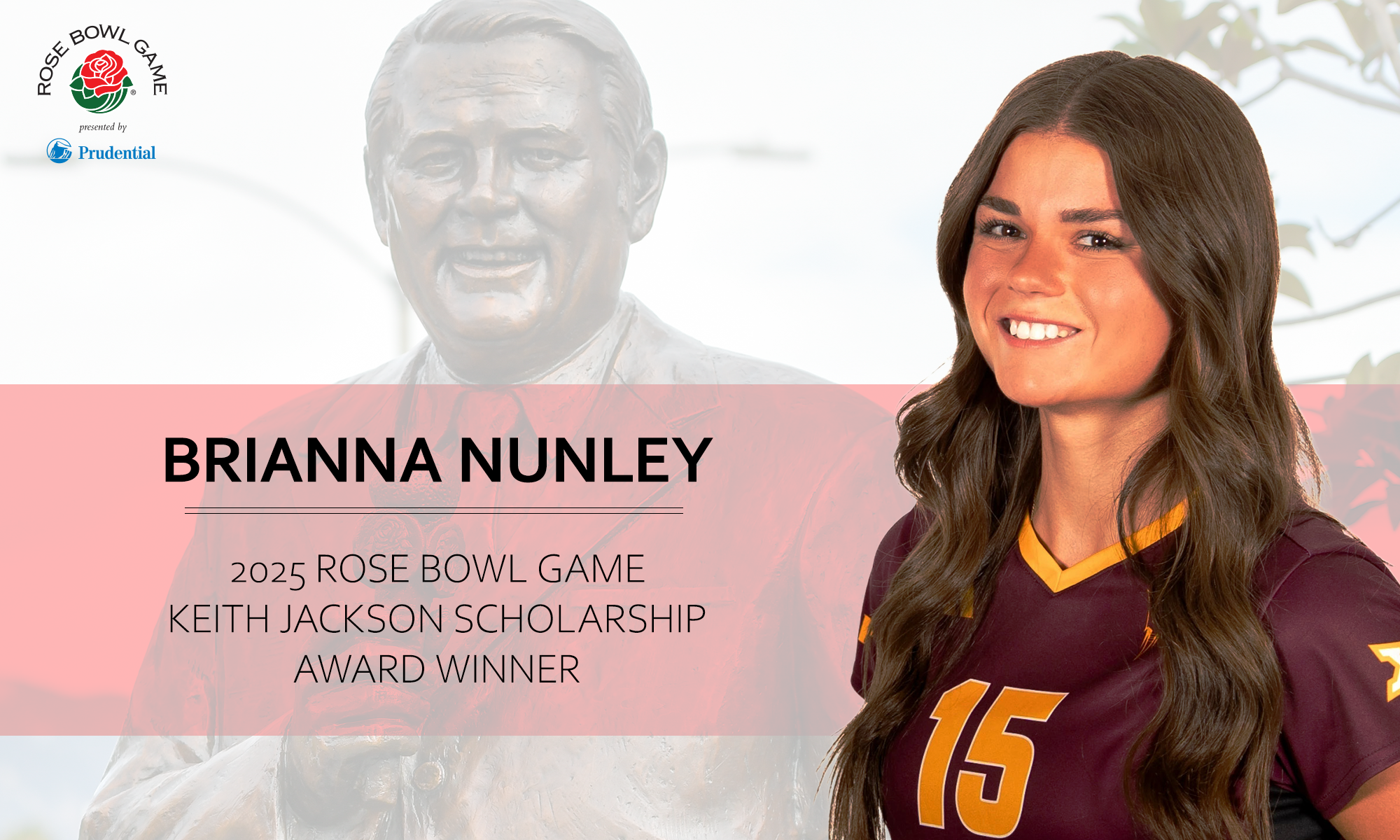 2025 Rose Bowl Game Keith Jackson Scholarship Winner Brianna Nunley
