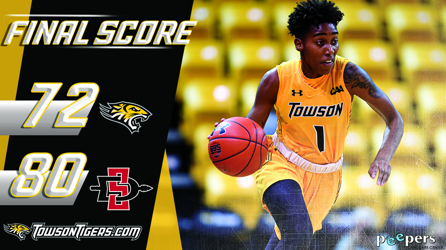 Mayo Posts DoubleDouble As Towson Falls at SDSU Towson University