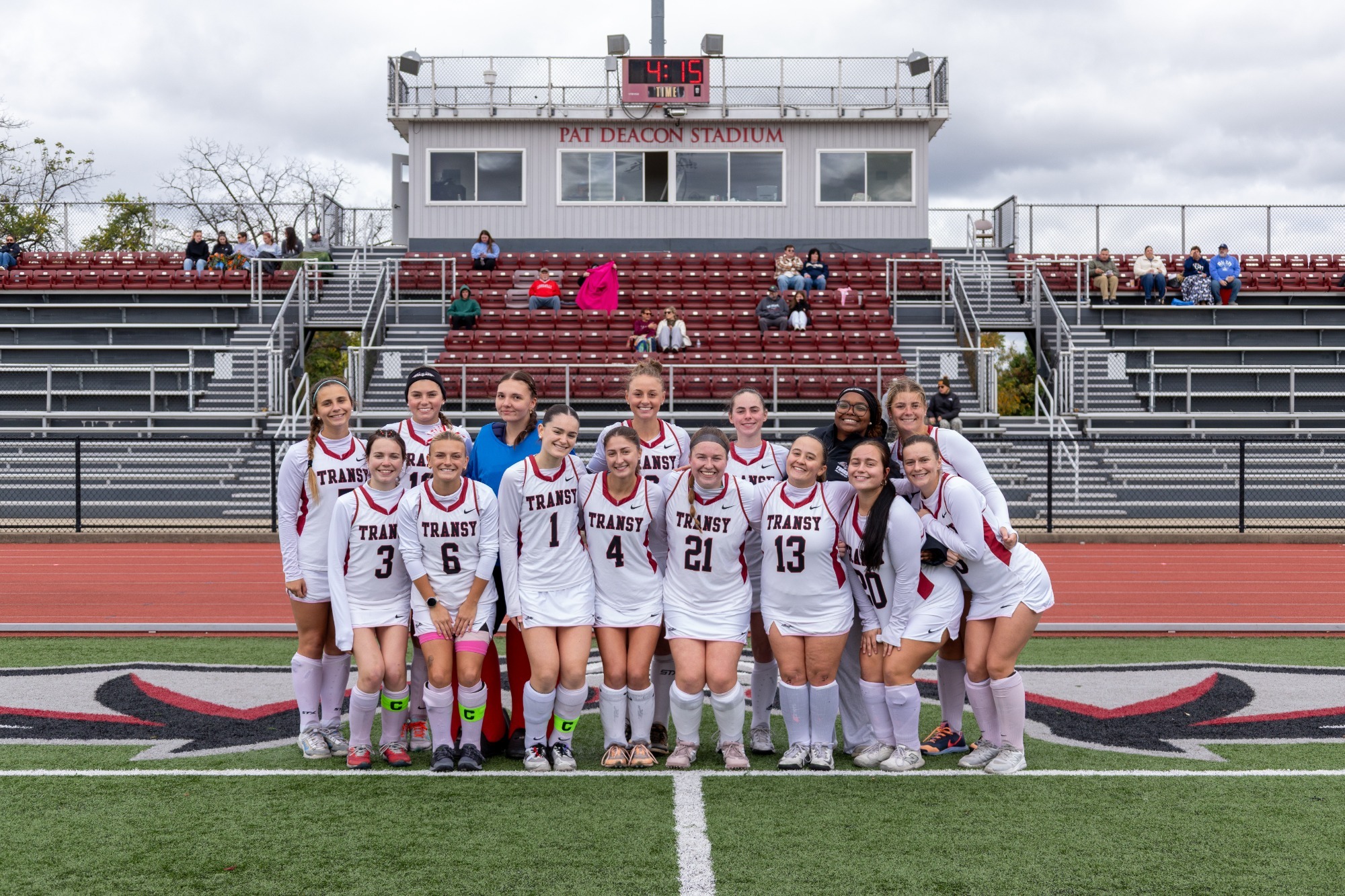 Transylvania Field Hockey celebrates their senior class during senior day celebrations at Pat Deacon Stadium. 