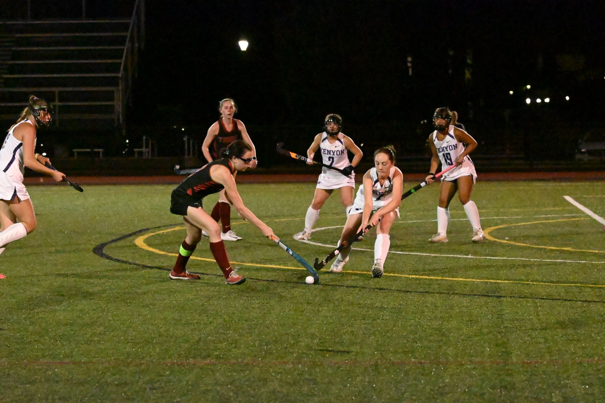 Lucy Cohen (#3) competes against Kenyon at Pat Deacon Stadium Saturday. 