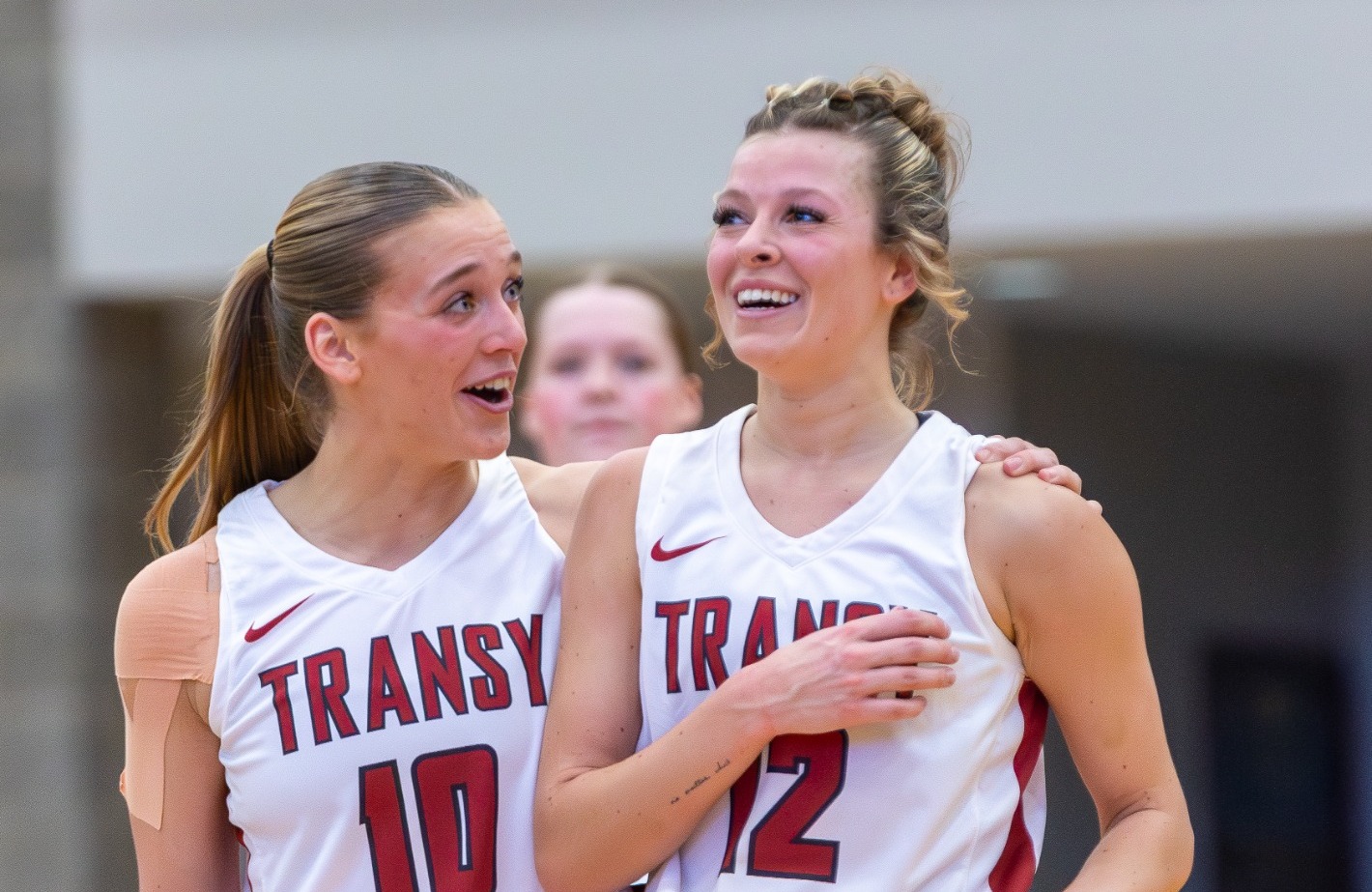 Sierra Kemelgor, Keaton Hall during Friday's HCAC Semifinal win. 