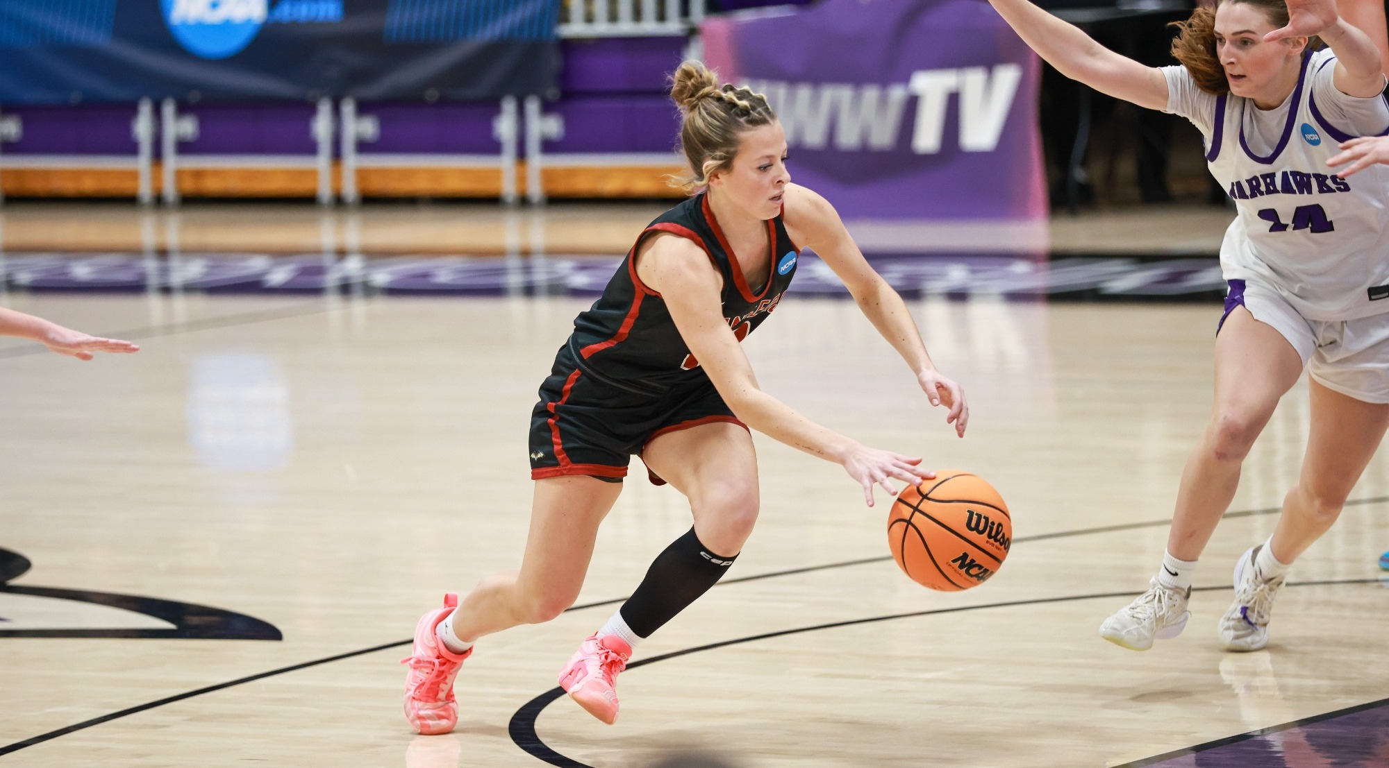 Sierra Kemelgor (#12) against Wisconsin-Whitewater in the 2026 NCAA National Tournament