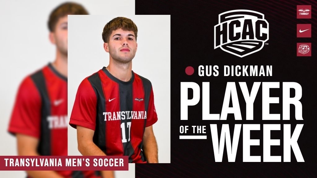 Gus Dickman named Offensive Athlete of the Week for September 14th. 