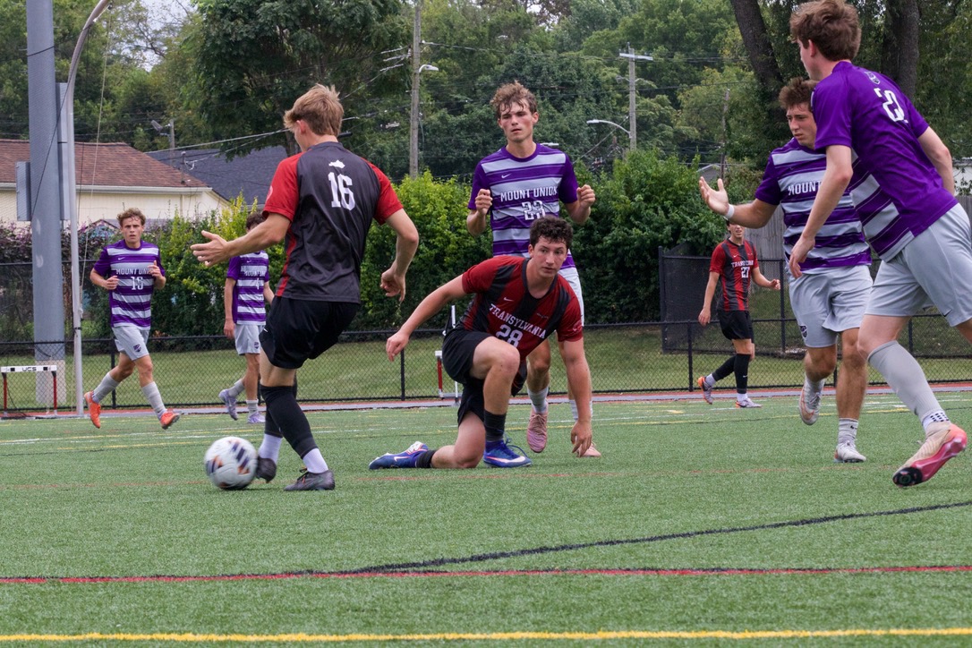 Stone Work (#28) in action against Mount Union. 